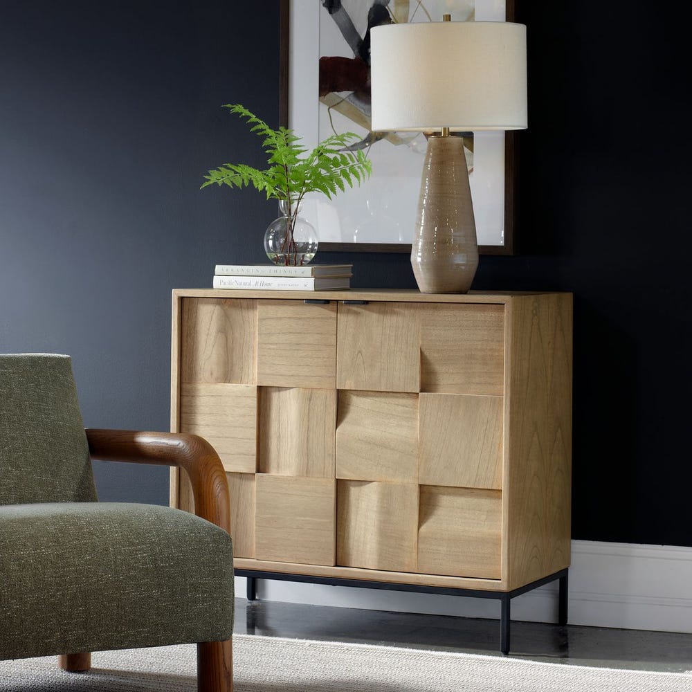 Uttermost Lorenzo Geometric 2 Door Cabinet