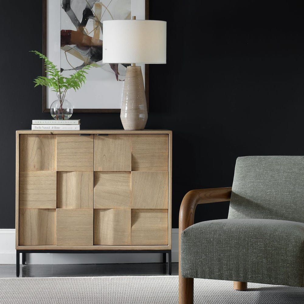 Uttermost Lorenzo Geometric 2 Door Cabinet