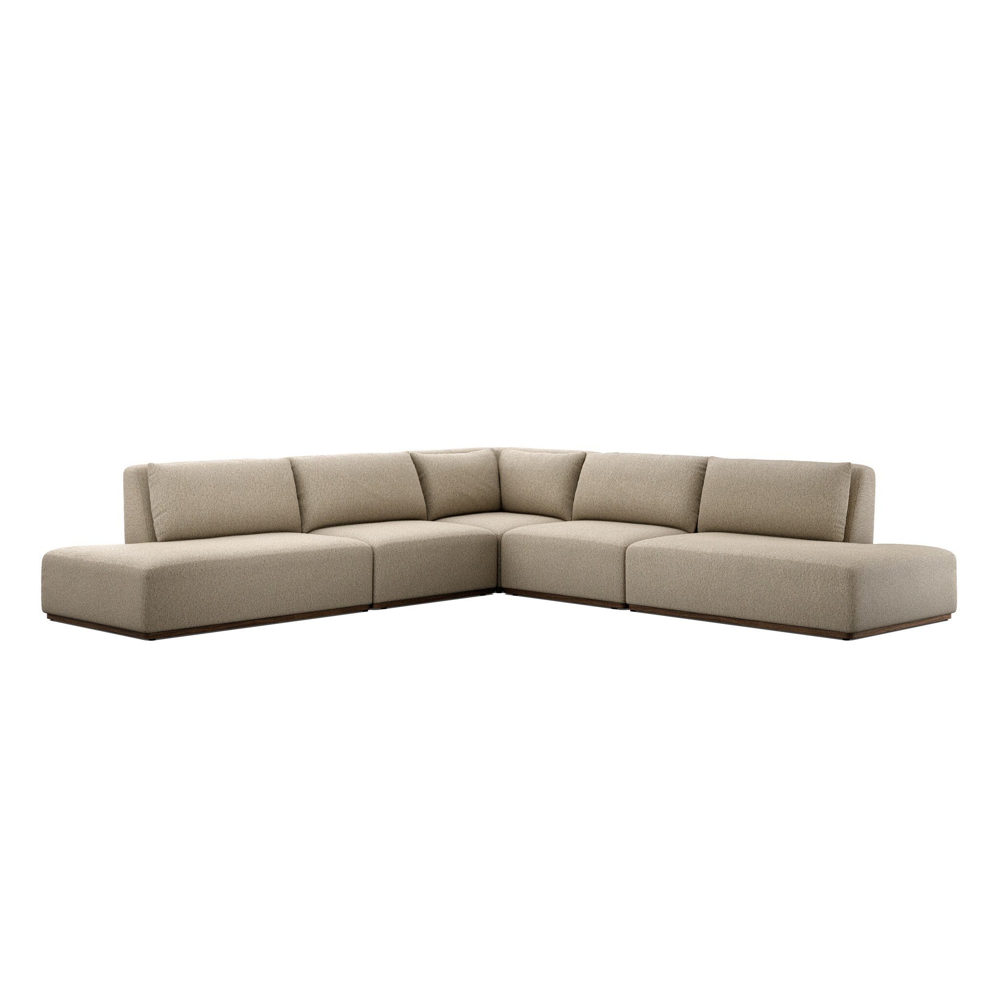 Adler Outdoor 5-Piece Sectional + Bumper Chaise