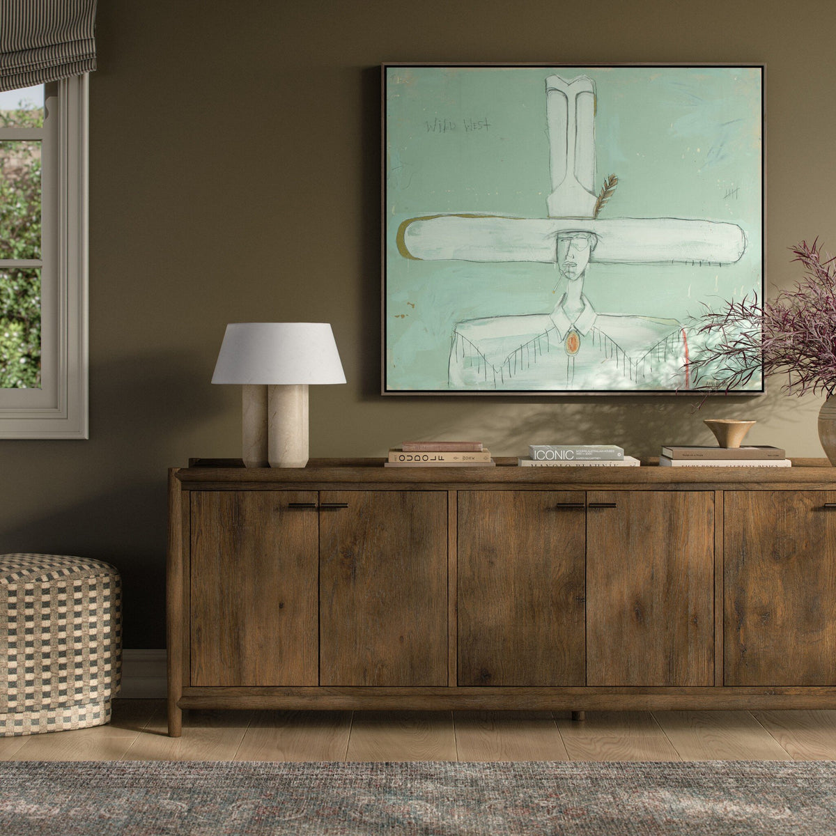 Wild West by Larry Stewart - Rustic Walnut Floater