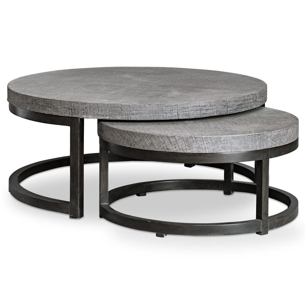 Uttermost Aiyara Gray Nesting Tables - Set of 2