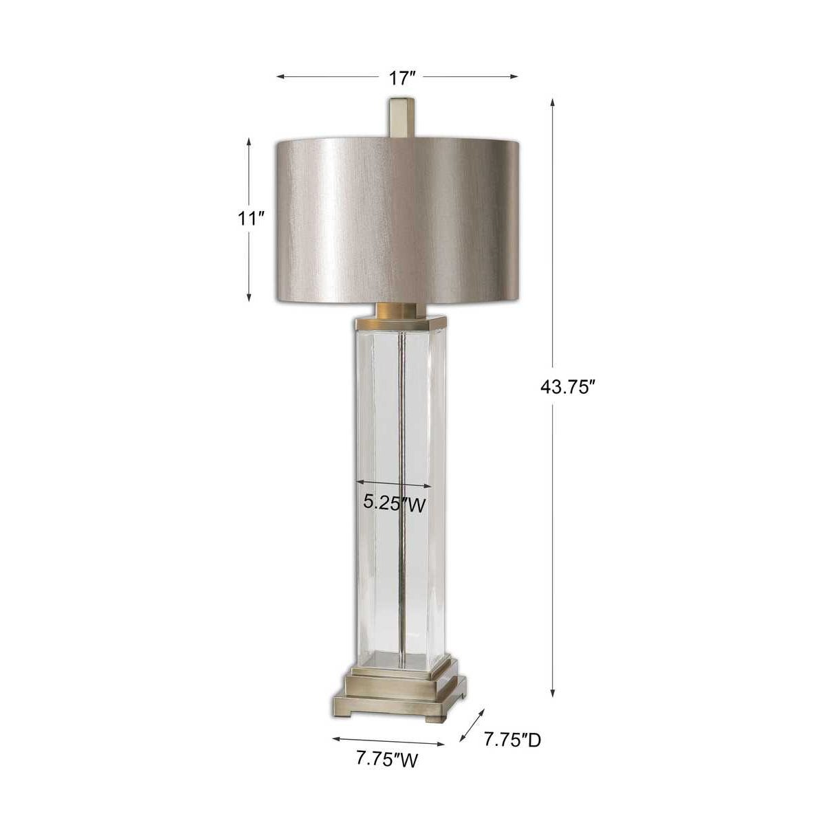 Uttermost Drustan Clear Glass Table Lamp