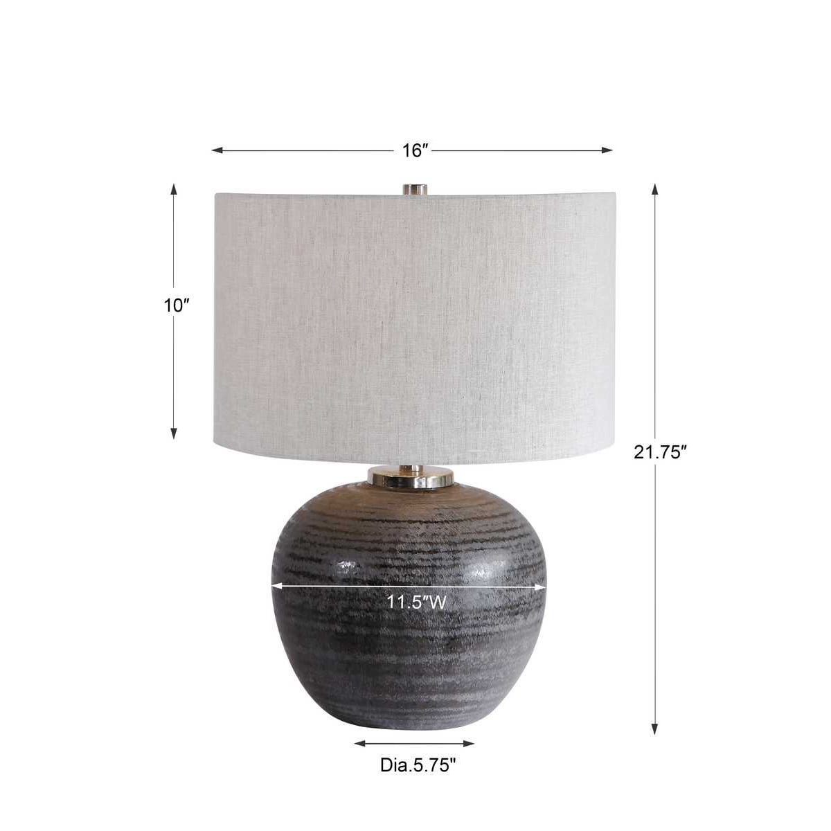 Uttermost Mikkel Charcoal Table Lamp