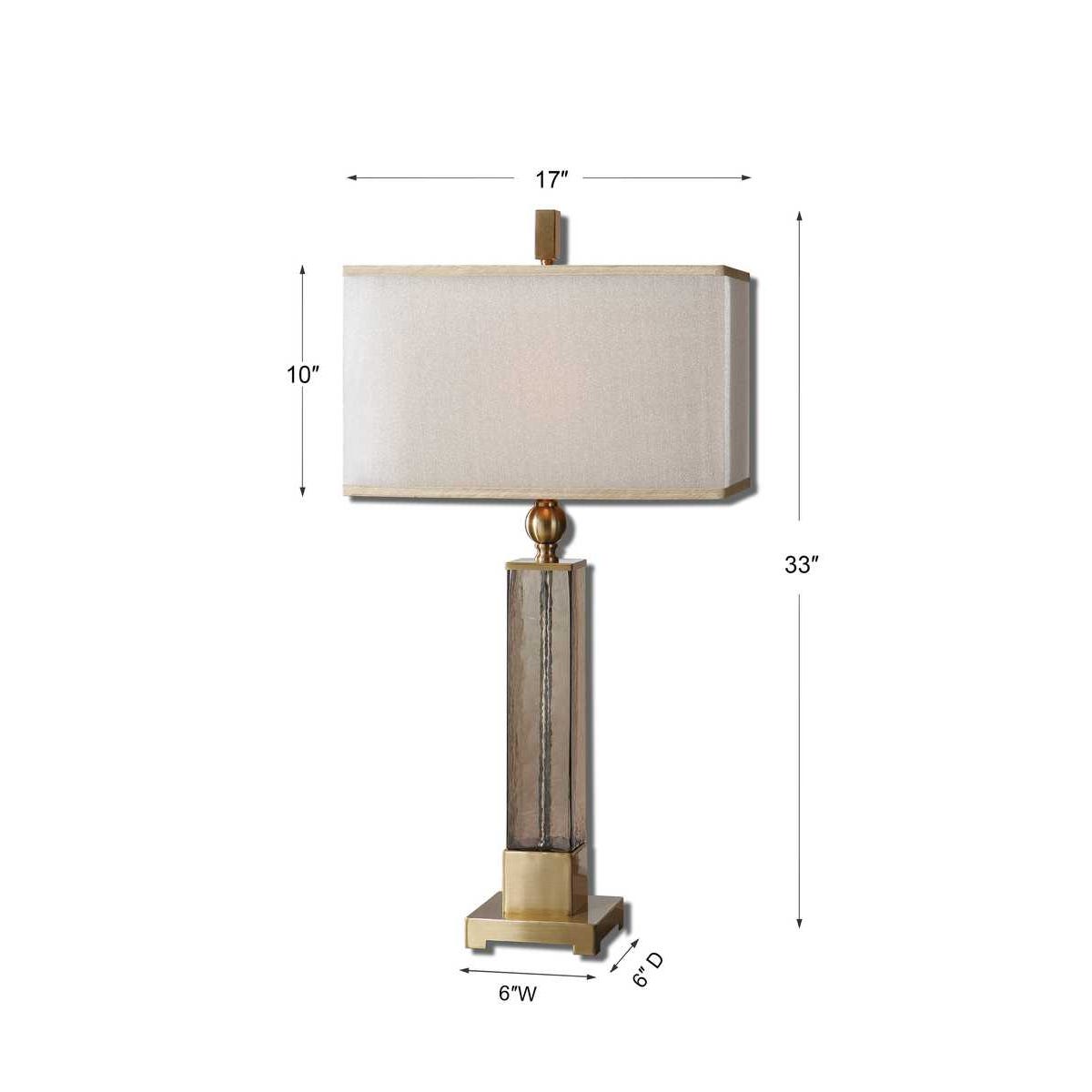 Uttermost Caecilia Amber Glass Table Lamp