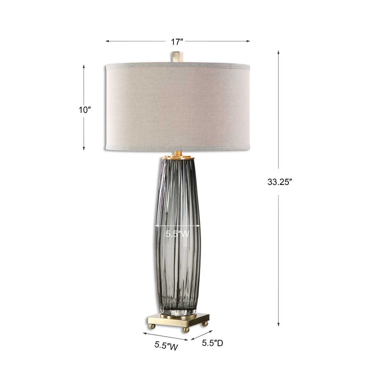 Uttermost Vilminore Gray Glass Table Lamp