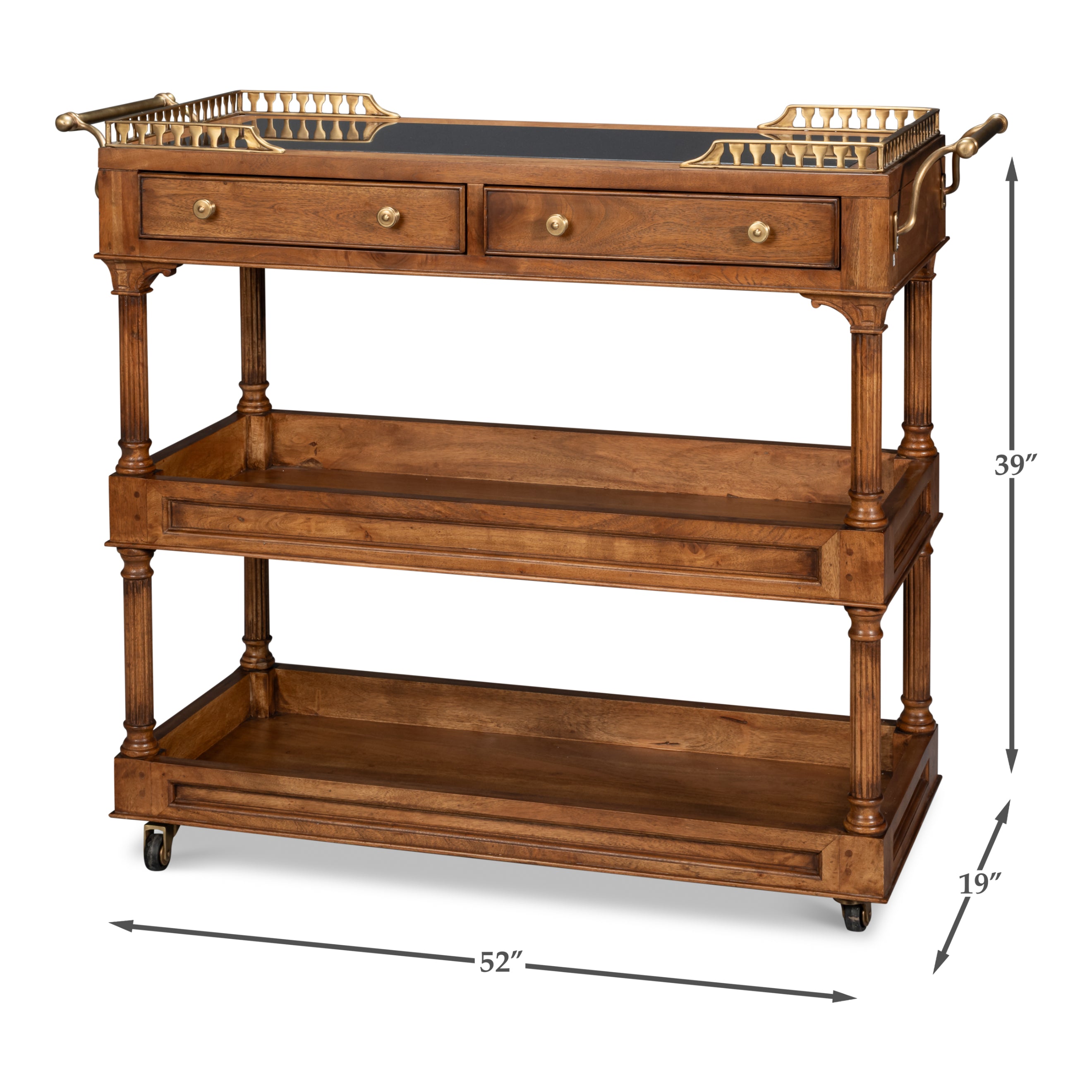 Capital Serving Cart - Fruitwood Finish