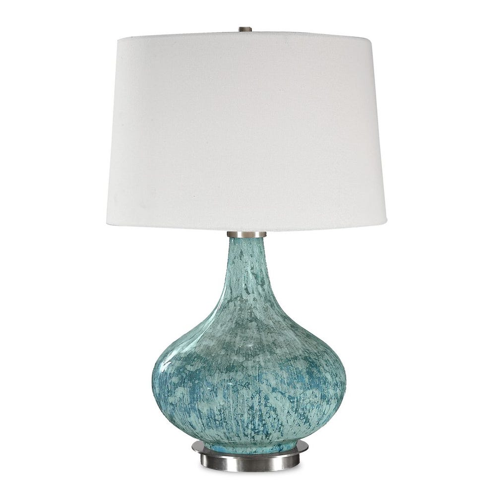 Uttermost Celinda Blue Gray Glass Lamp