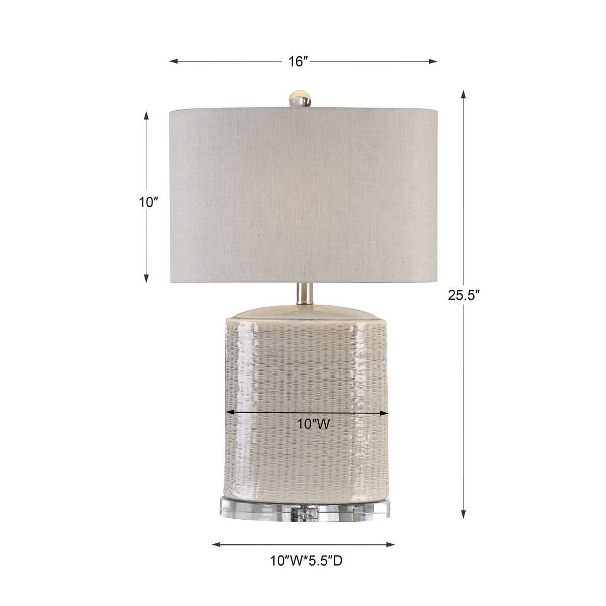 Uttermost Modica Taupe Ceramic Lamp