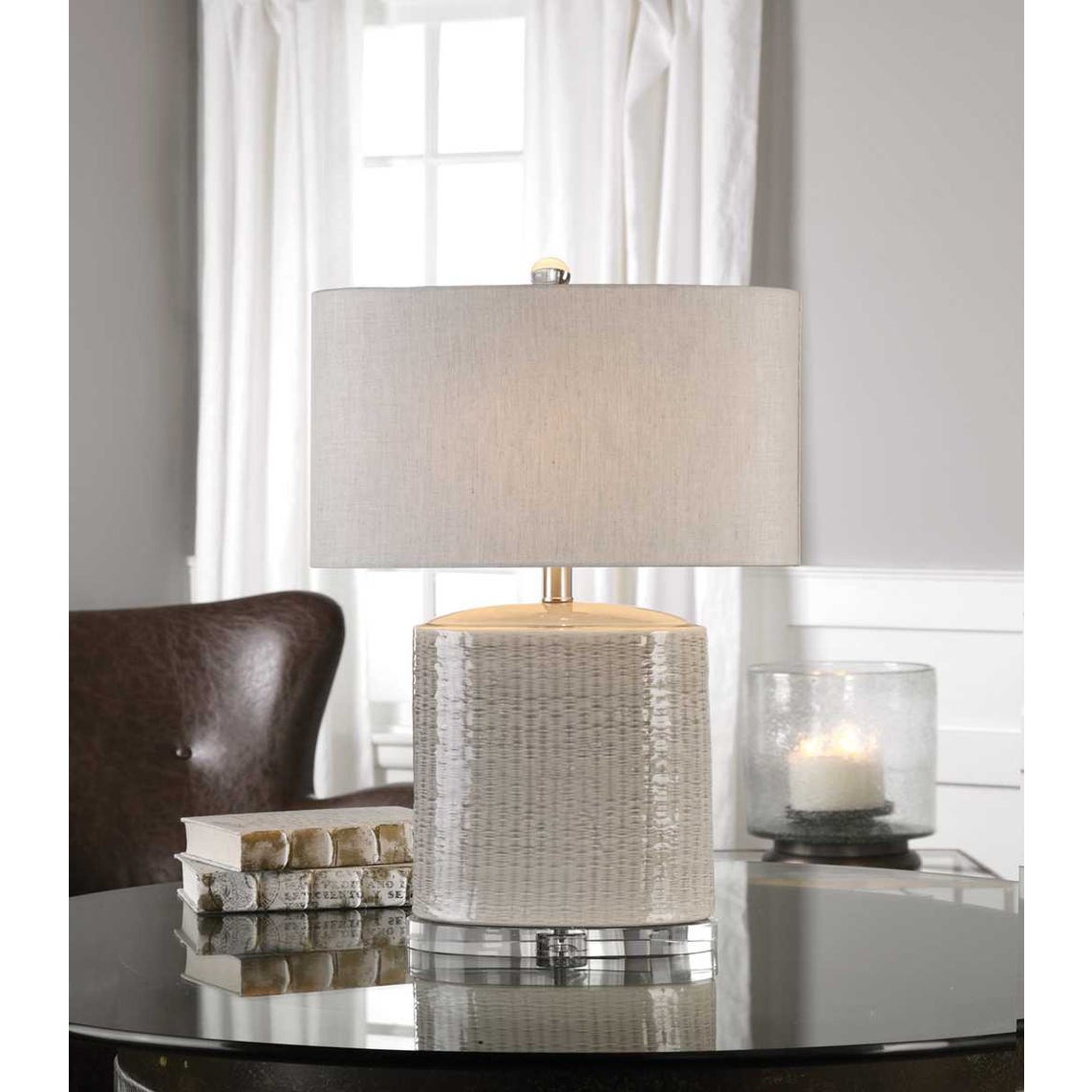 Uttermost Modica Taupe Ceramic Lamp