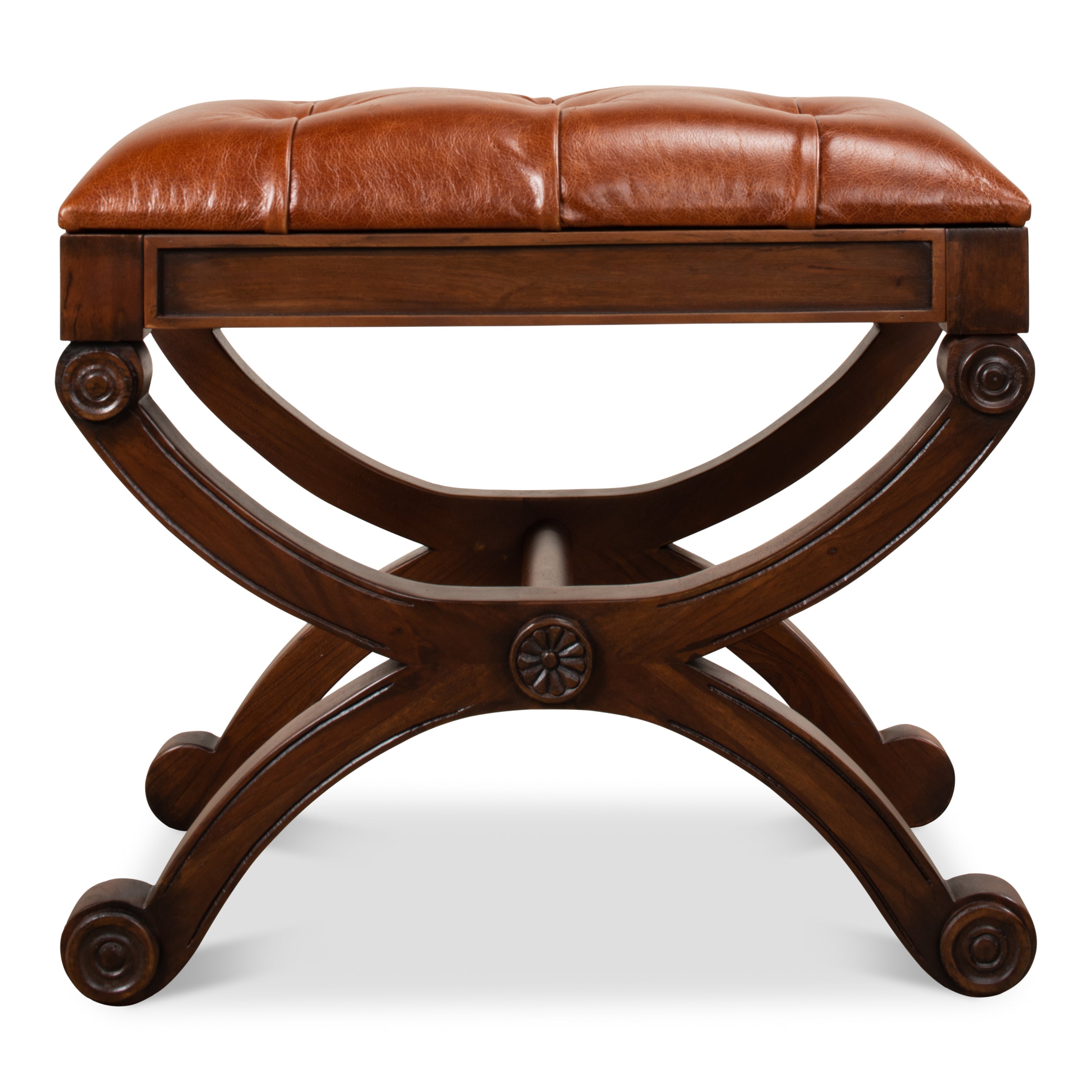 Empire Stool with Leather
