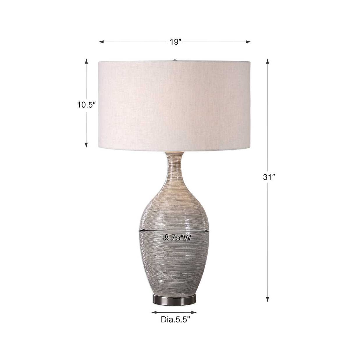 Uttermost Dinah Gray Textured Table Lamp