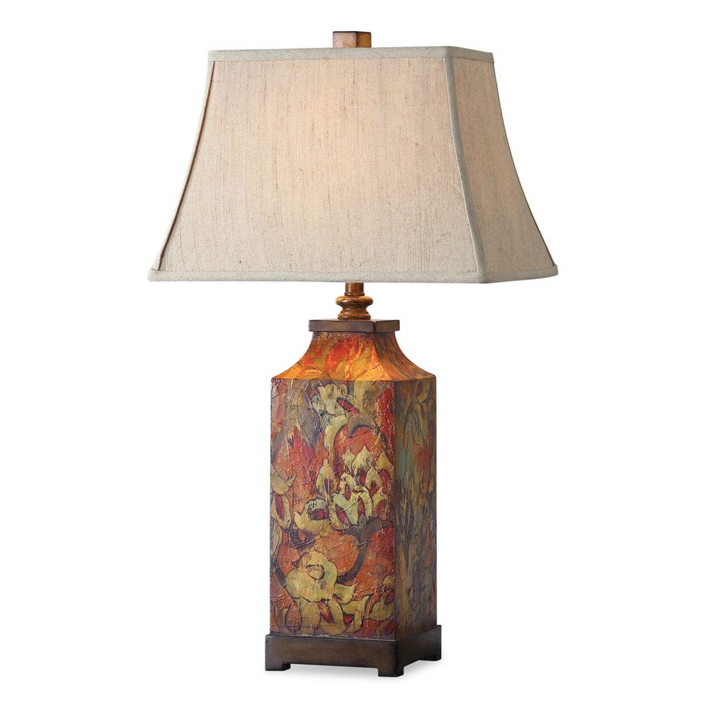 Uttermost Colorful Flowers Table Lamp