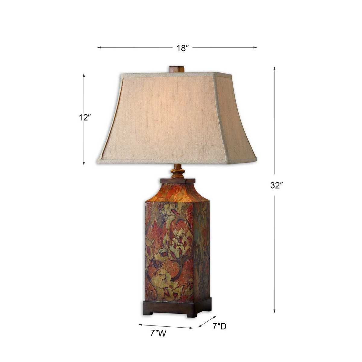 Uttermost Colorful Flowers Table Lamp