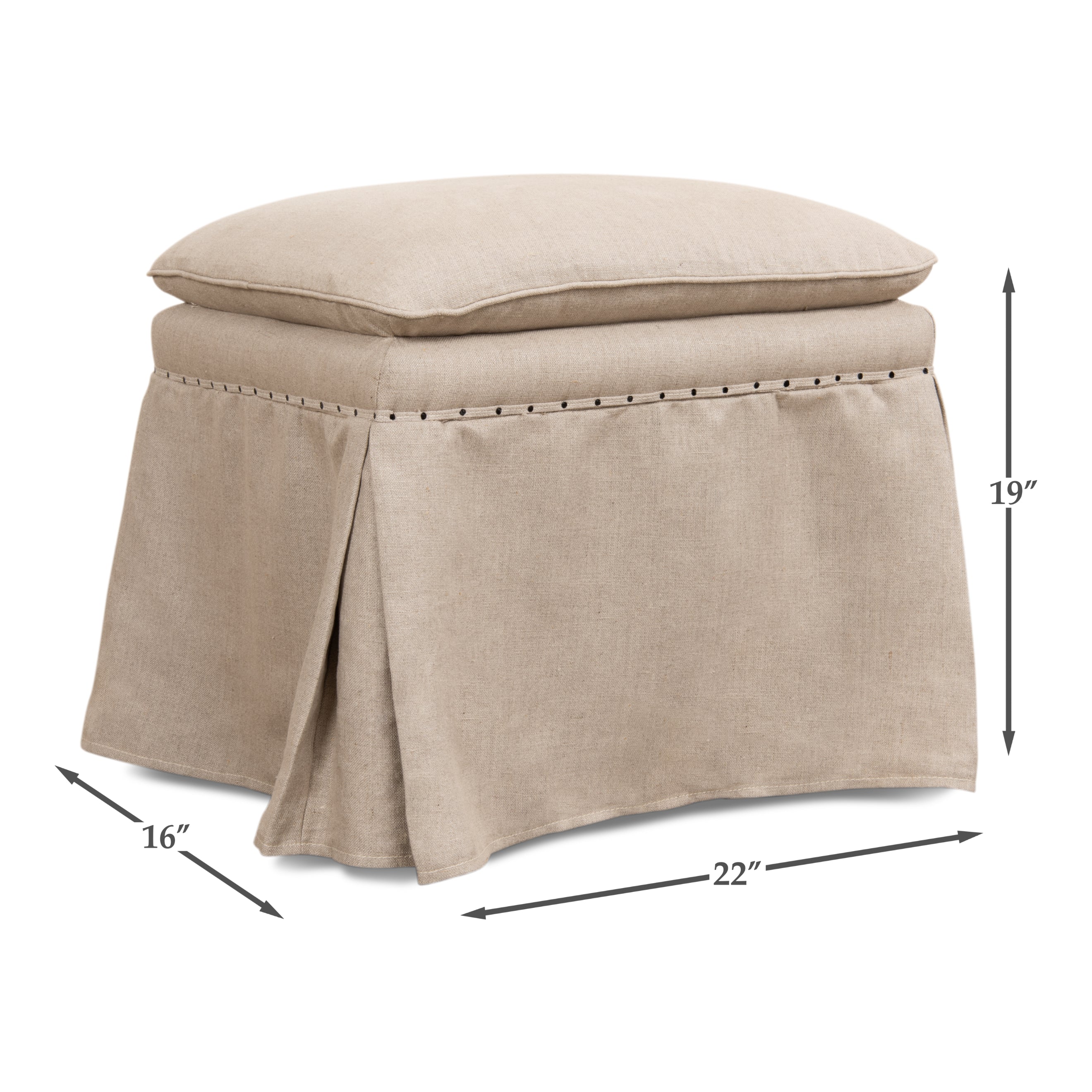 Draped Ottoman - Set of 2