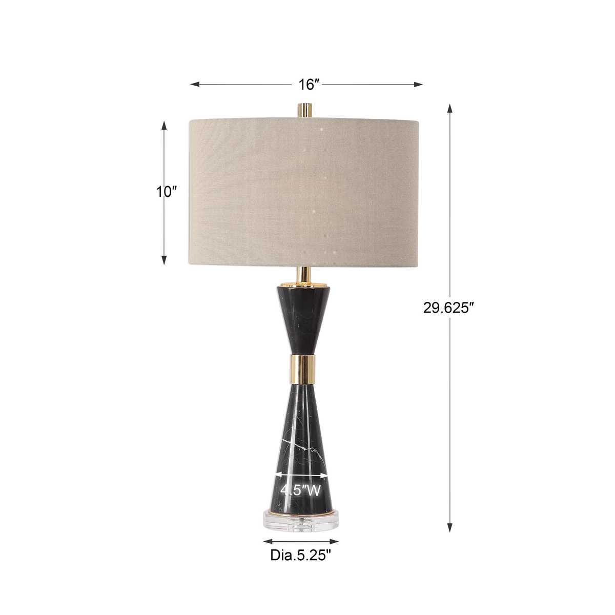 Uttermost Alastair Black Marble Table Lamp