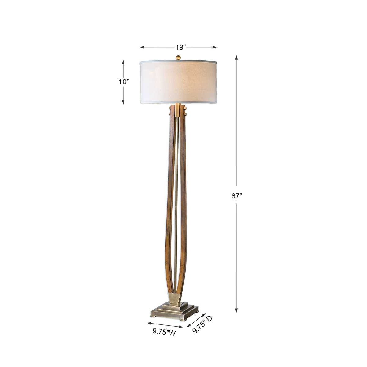 Uttermost Boydton Burnished Wood Floor Lamp