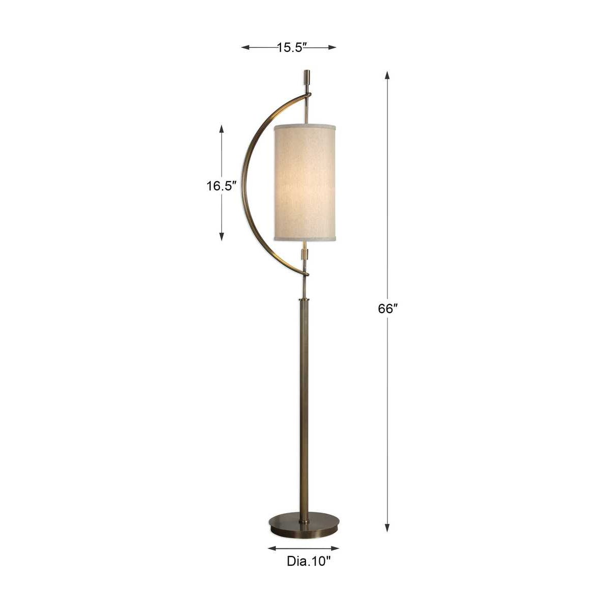 Uttermost Balaour Antique Brass Floor Lamp