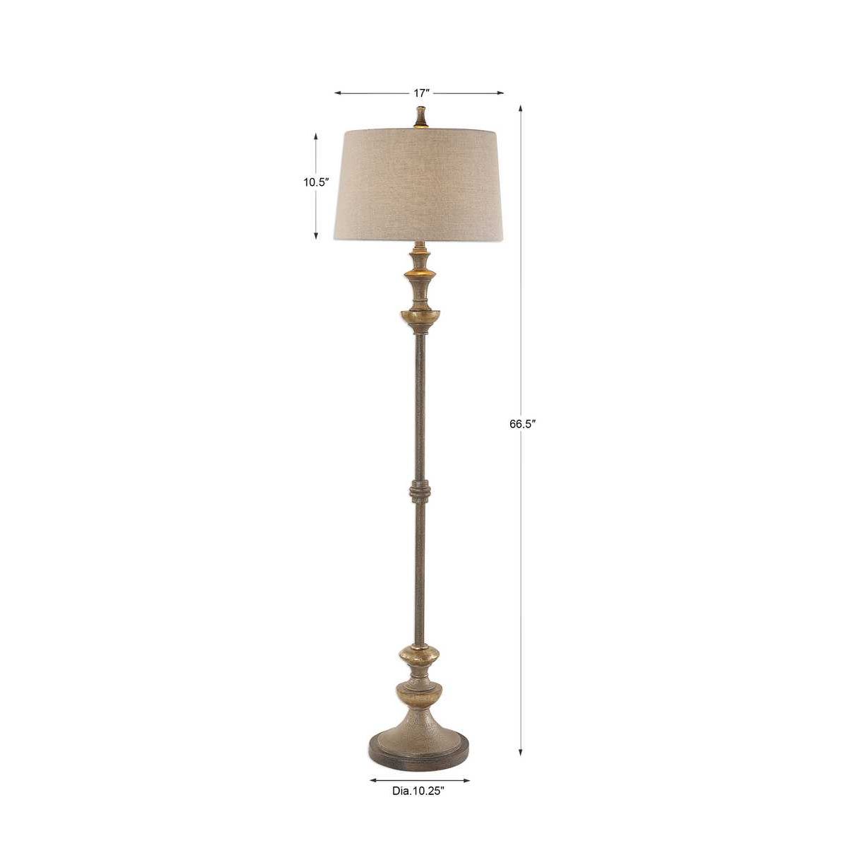 Uttermost Vetralla Silver Bronze Floor Lamp