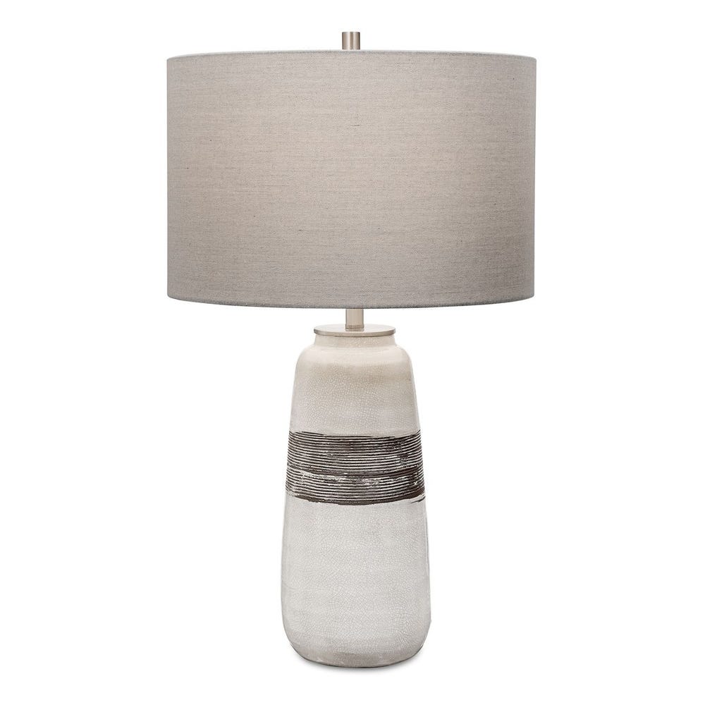 Uttermost Comanche White Crackle Table Lamp