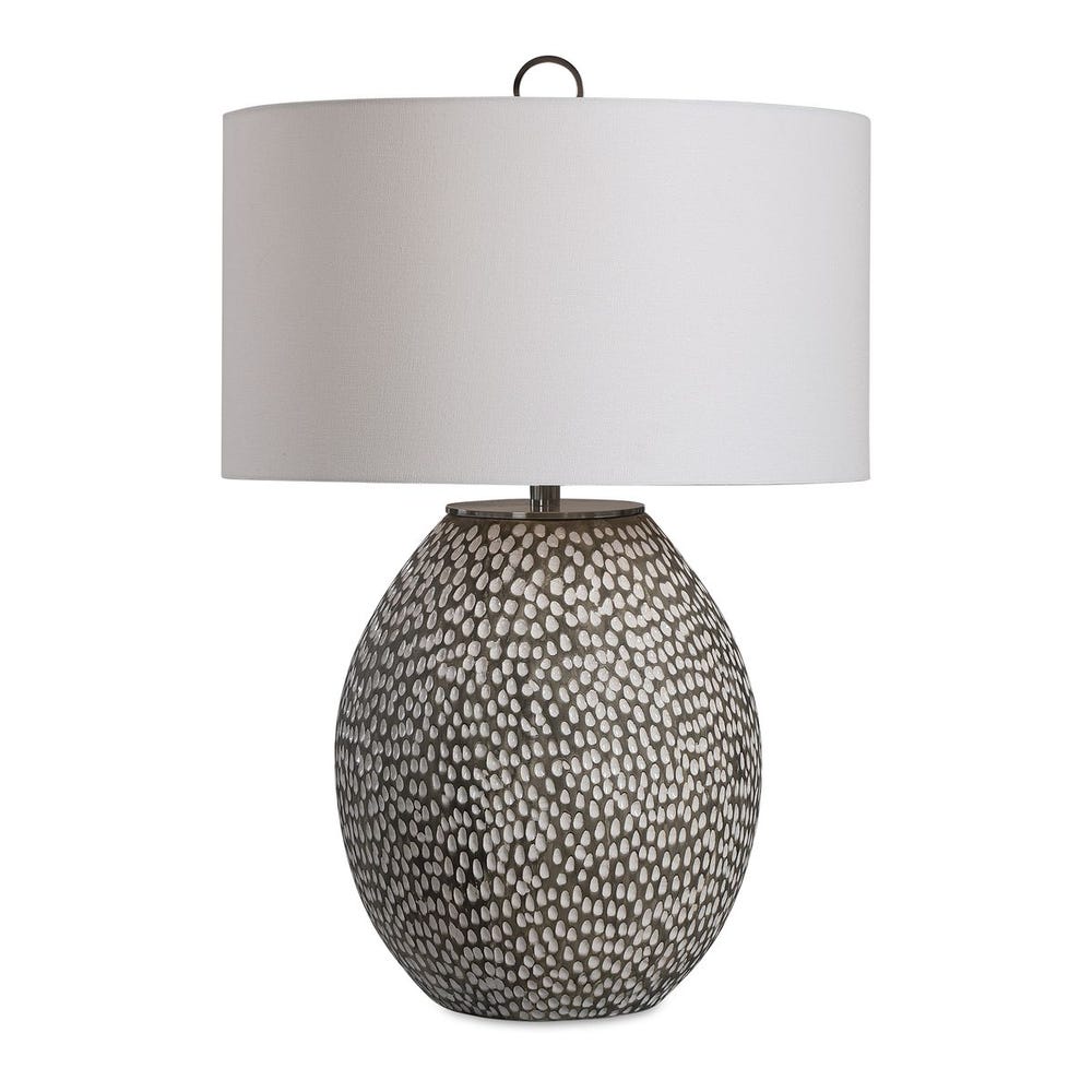 Uttermost Cyprien Gray White Table Lamp