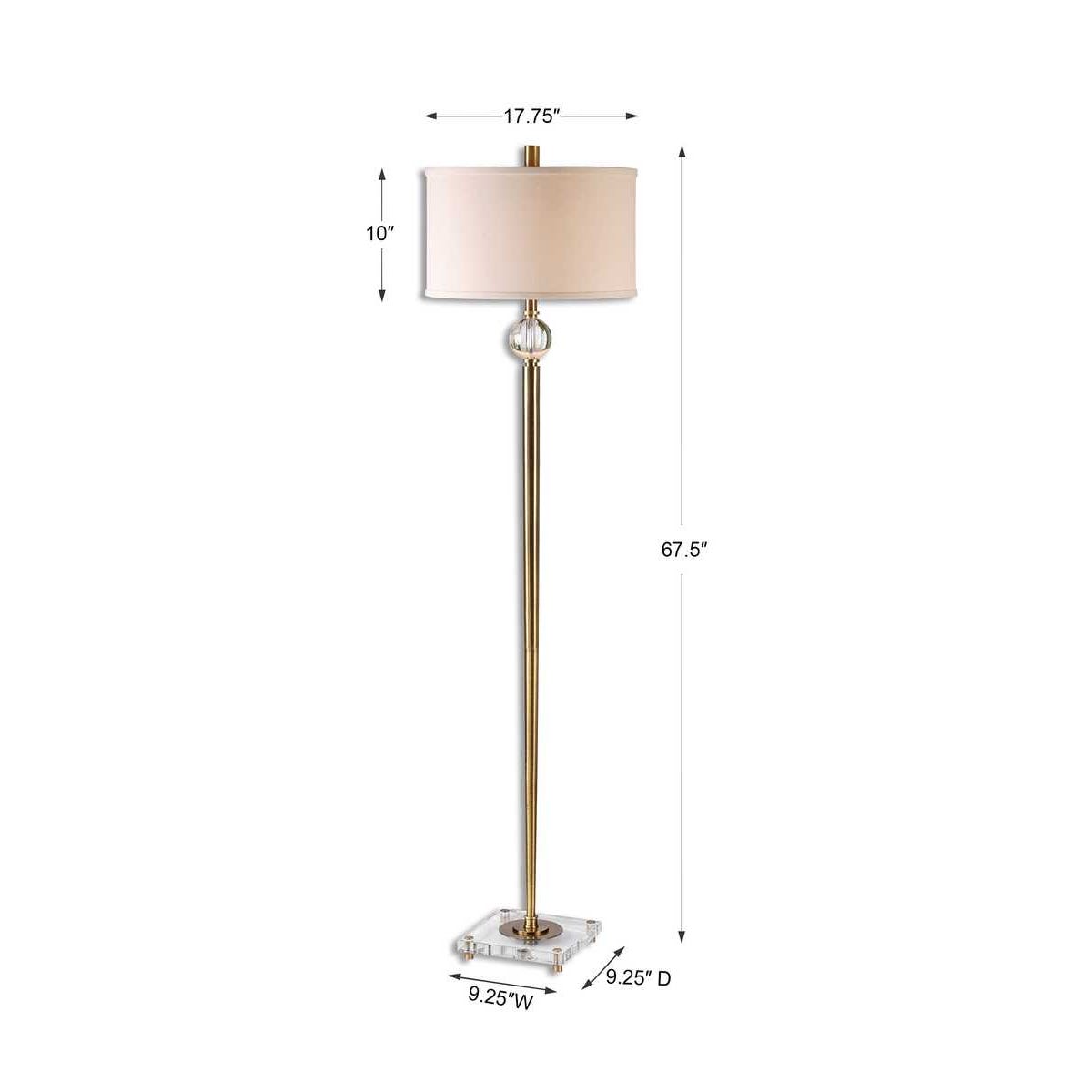 Uttermost Mesita Brass Floor Lamp