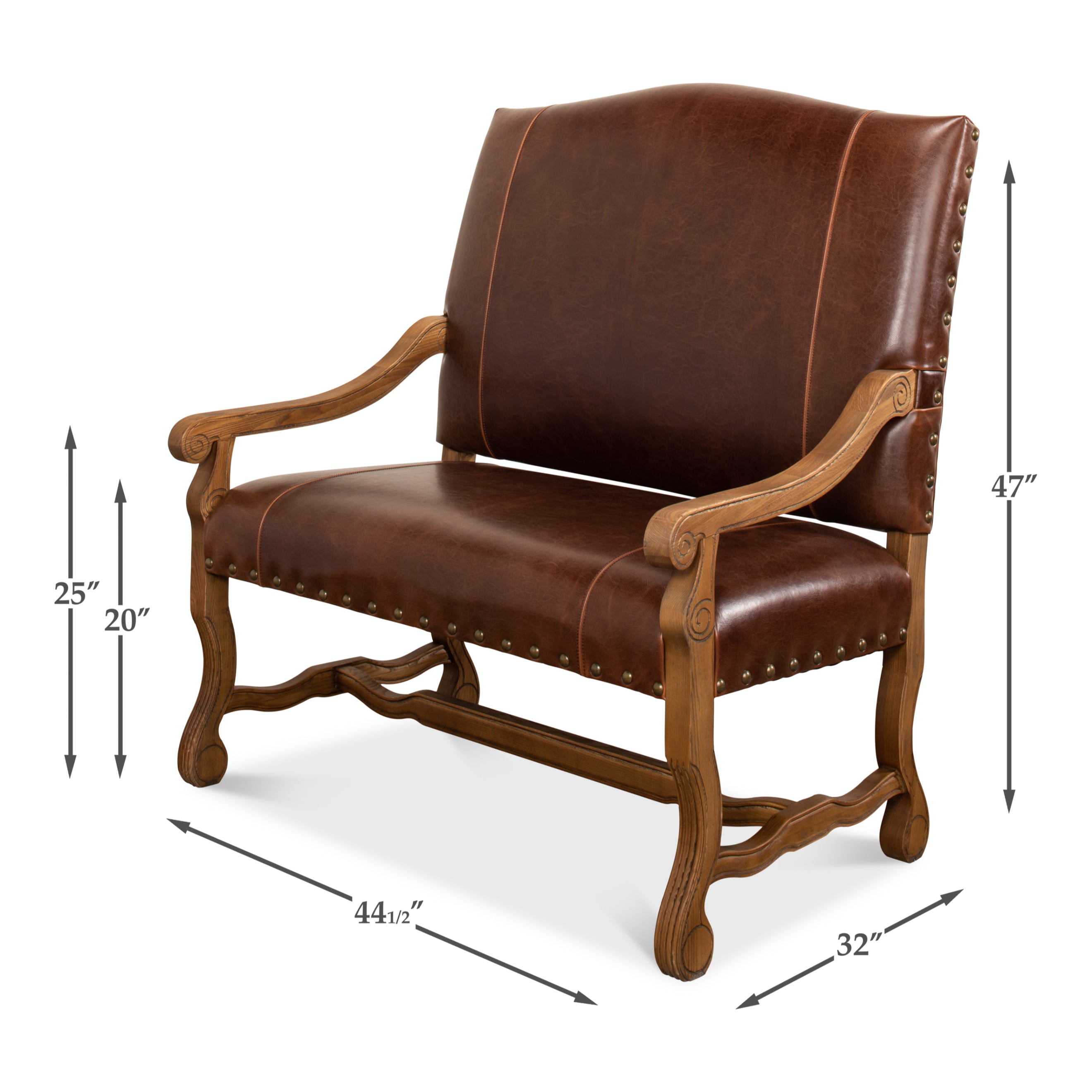 Italian Leather Settee