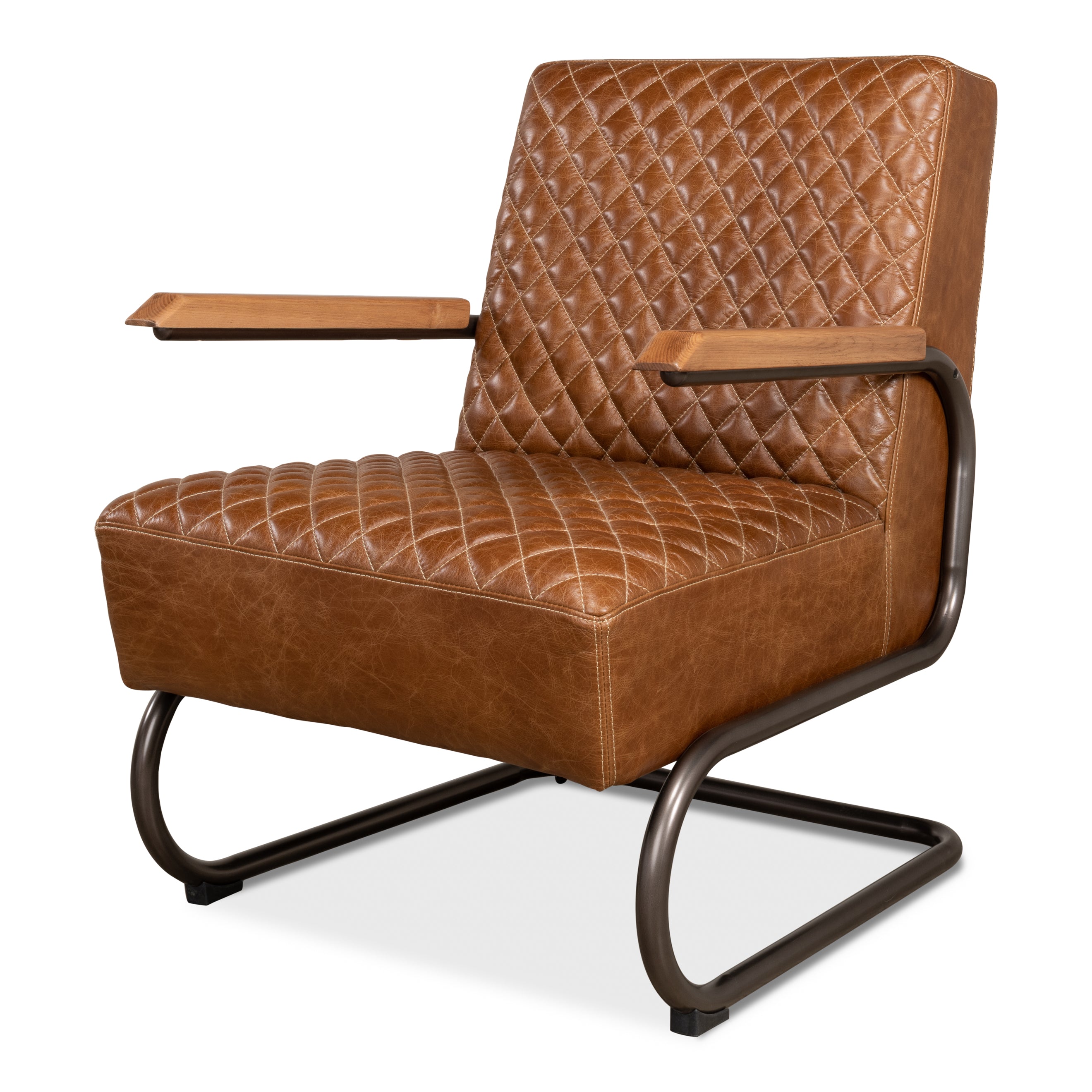 Beverly Hills Chair - Cuba Brown Leather