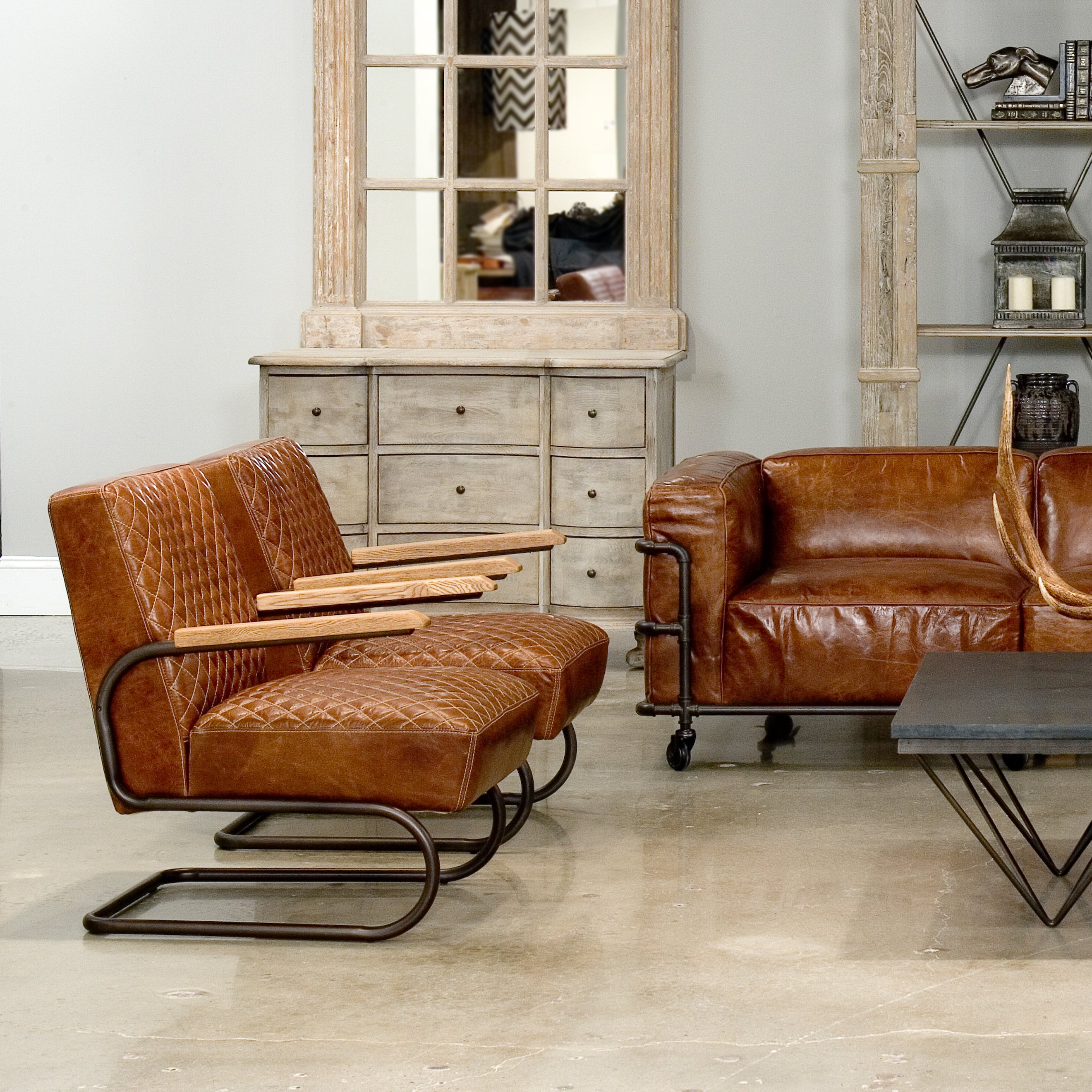 Beverly Hills Chair - Cuba Brown Leather