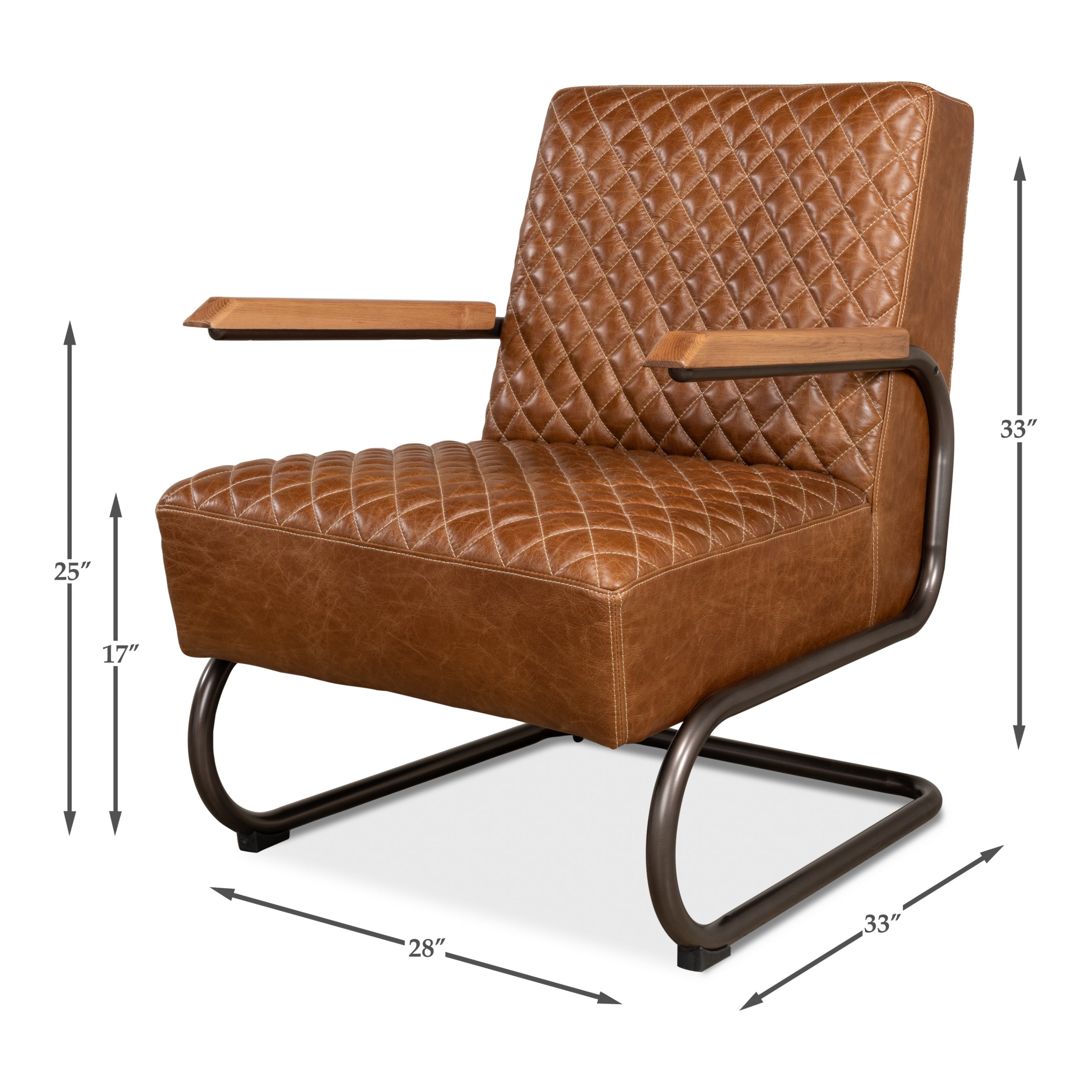 Beverly Hills Chair - Cuba Brown Leather