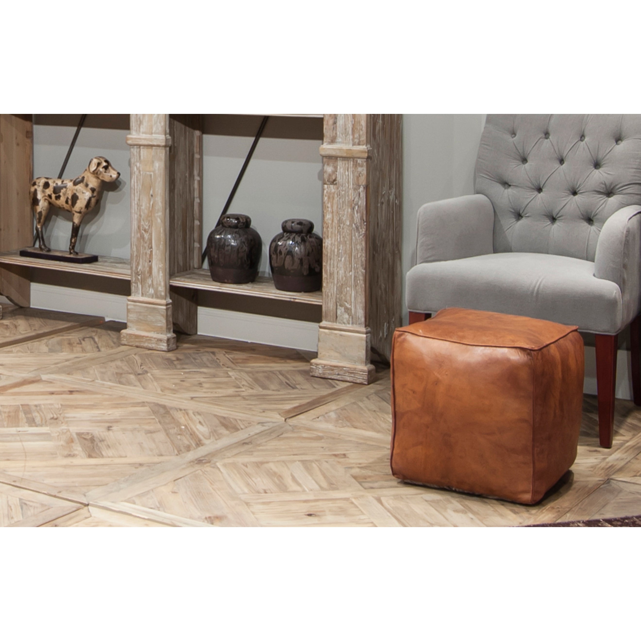 Leather Sitting Cube