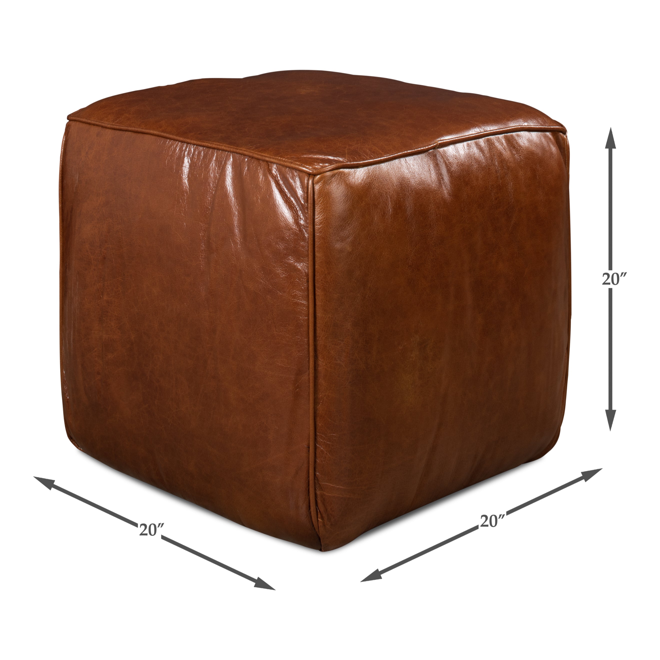 Leather Sitting Cube