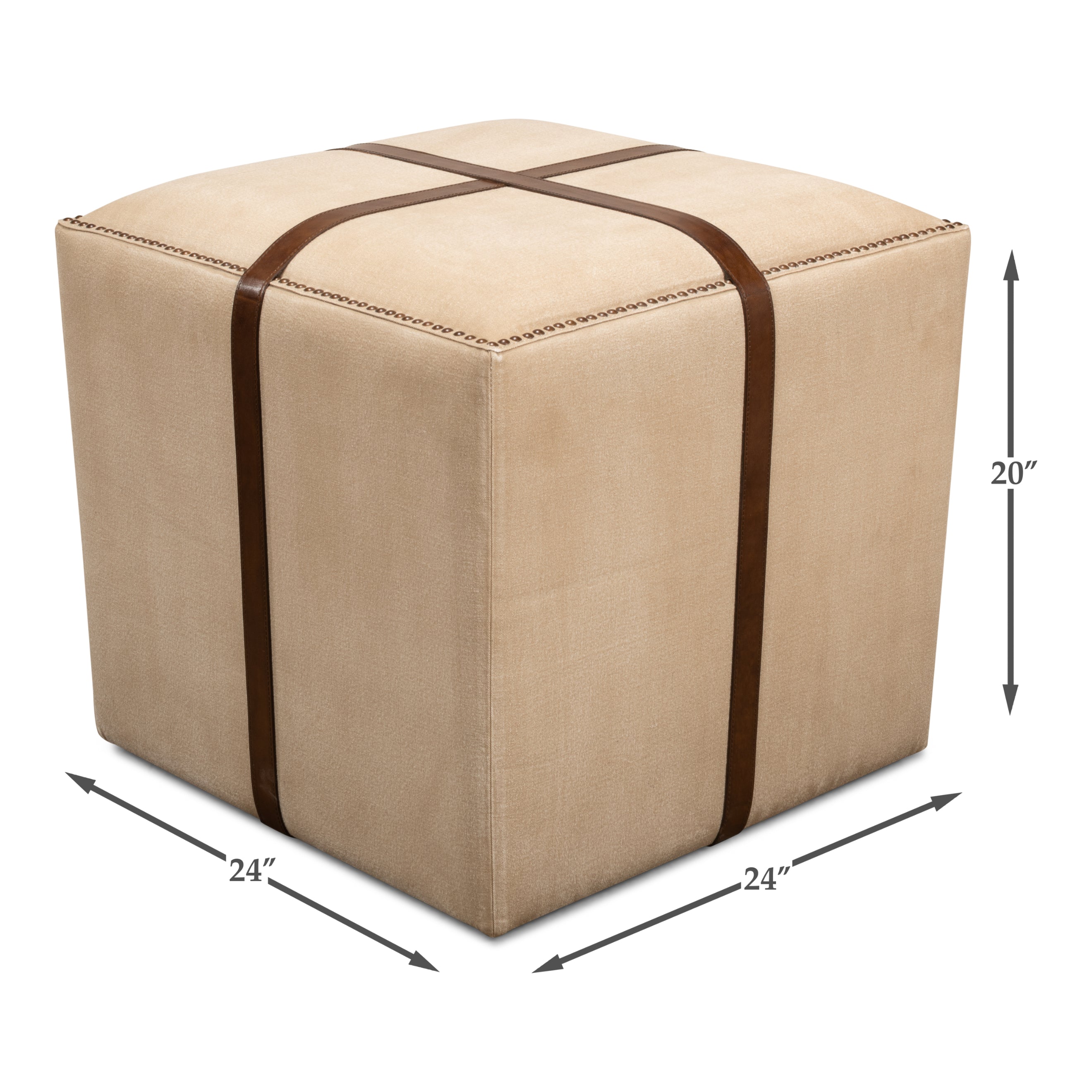 Strap Canvas & Leather Stool