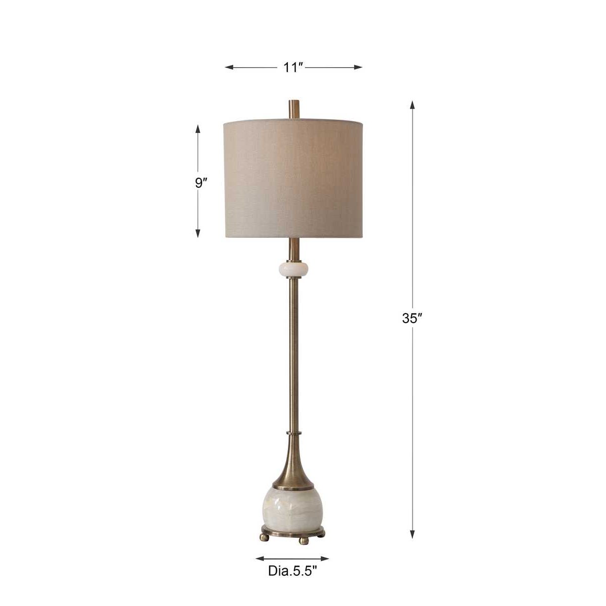 Uttermost Natania Plated Brass Buffet Lamp