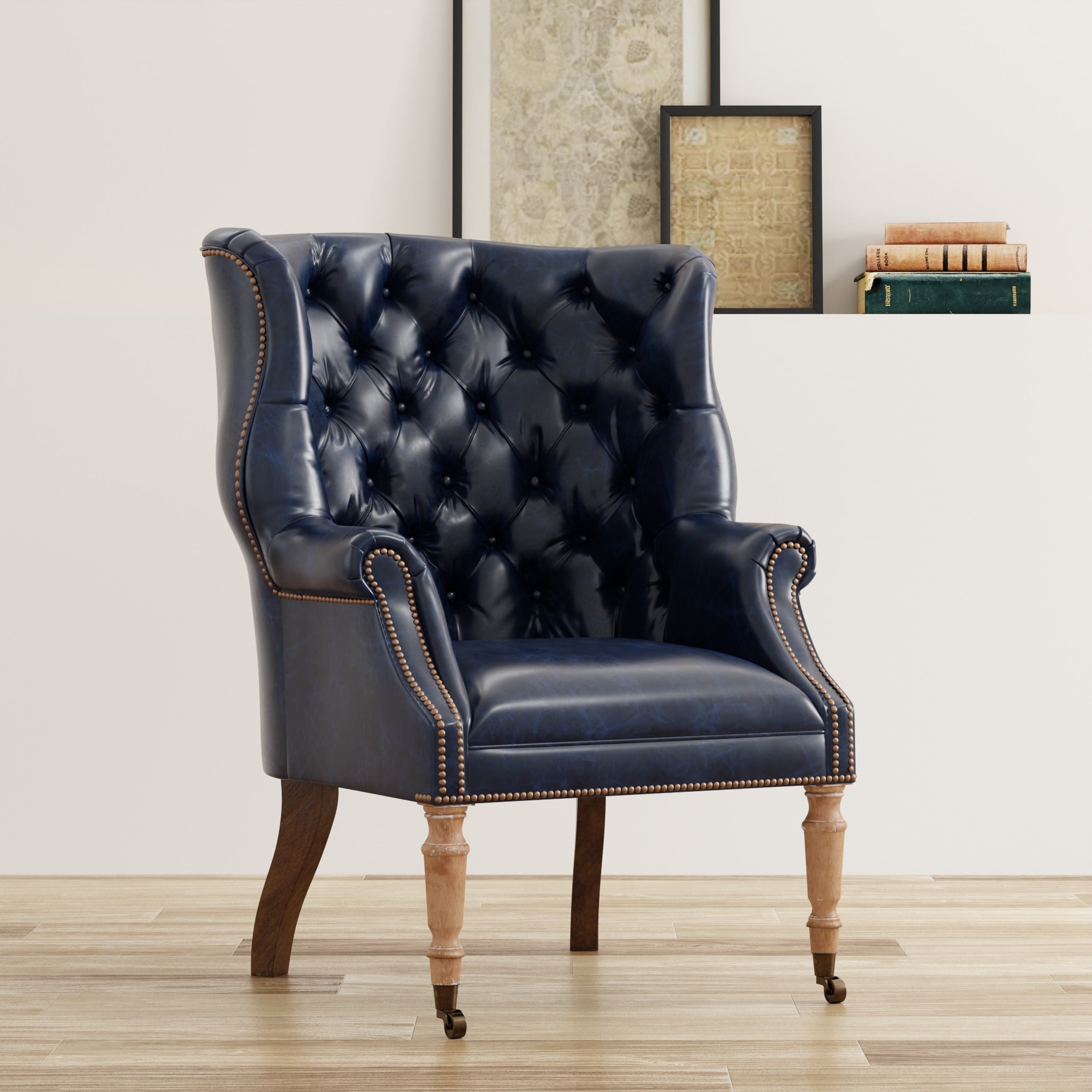 Welsh Blue Leather Chair