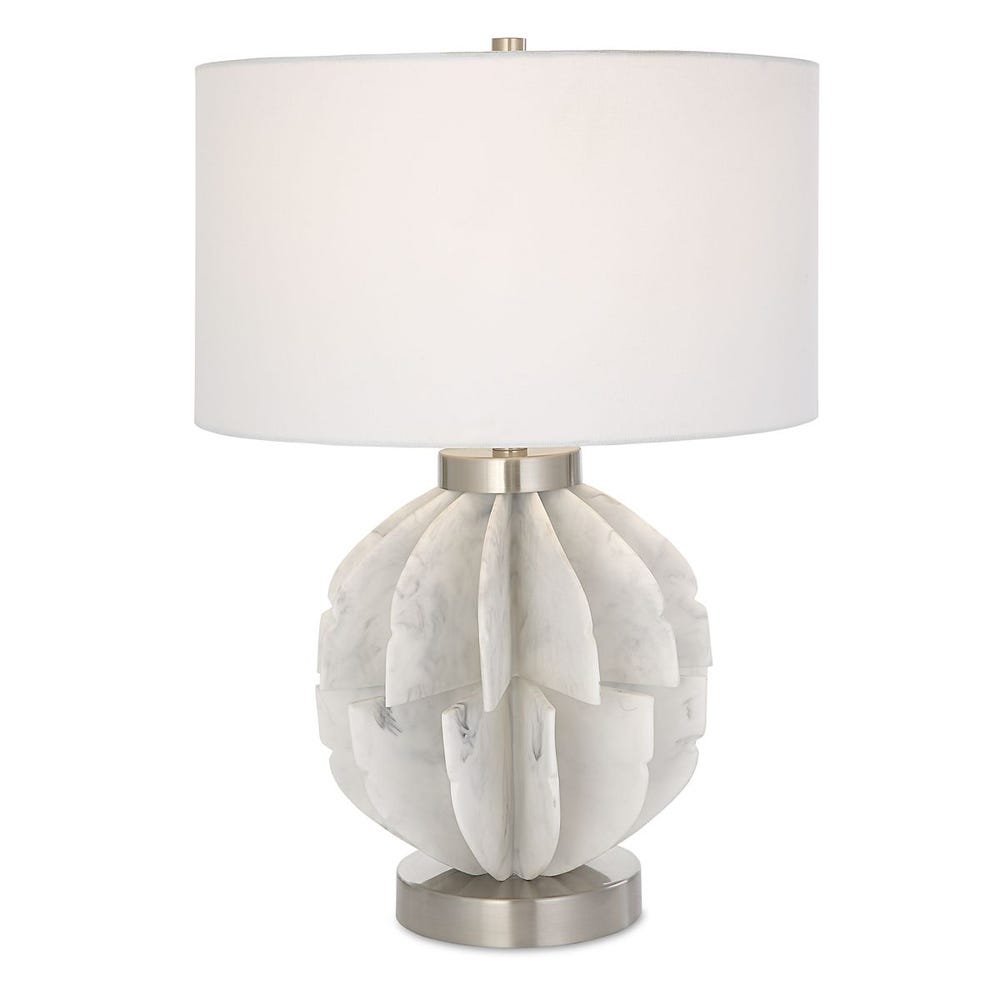 Uttermost Repetition White Marble Table Lamp