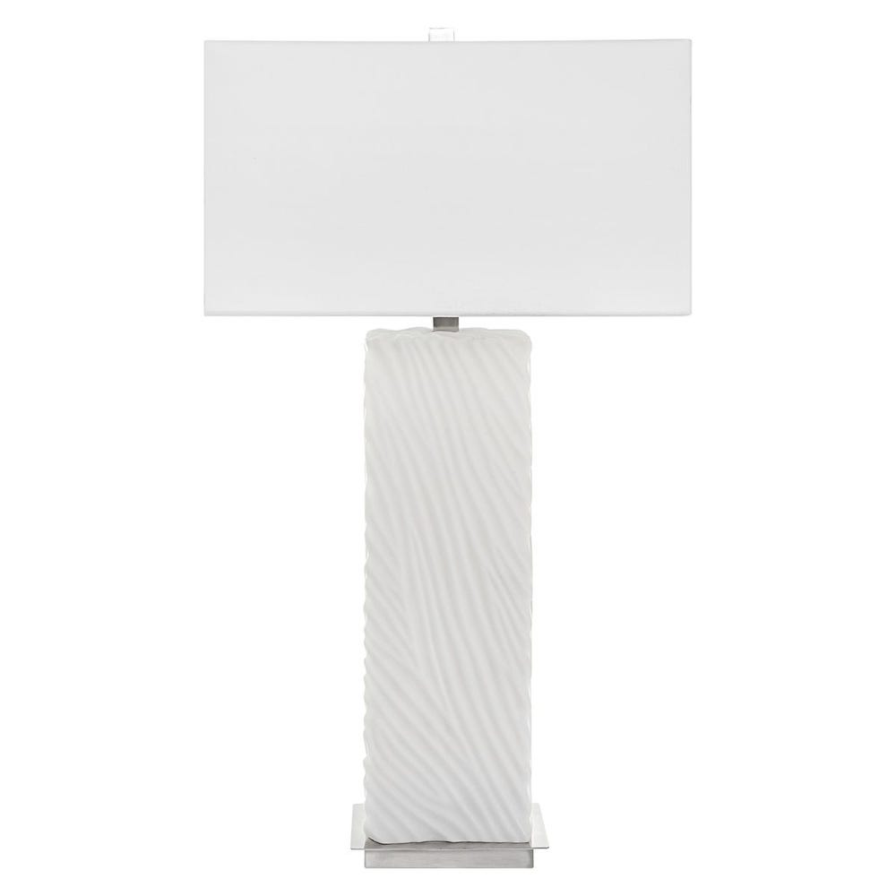 Uttermost Pillar White Marble Table Lamp