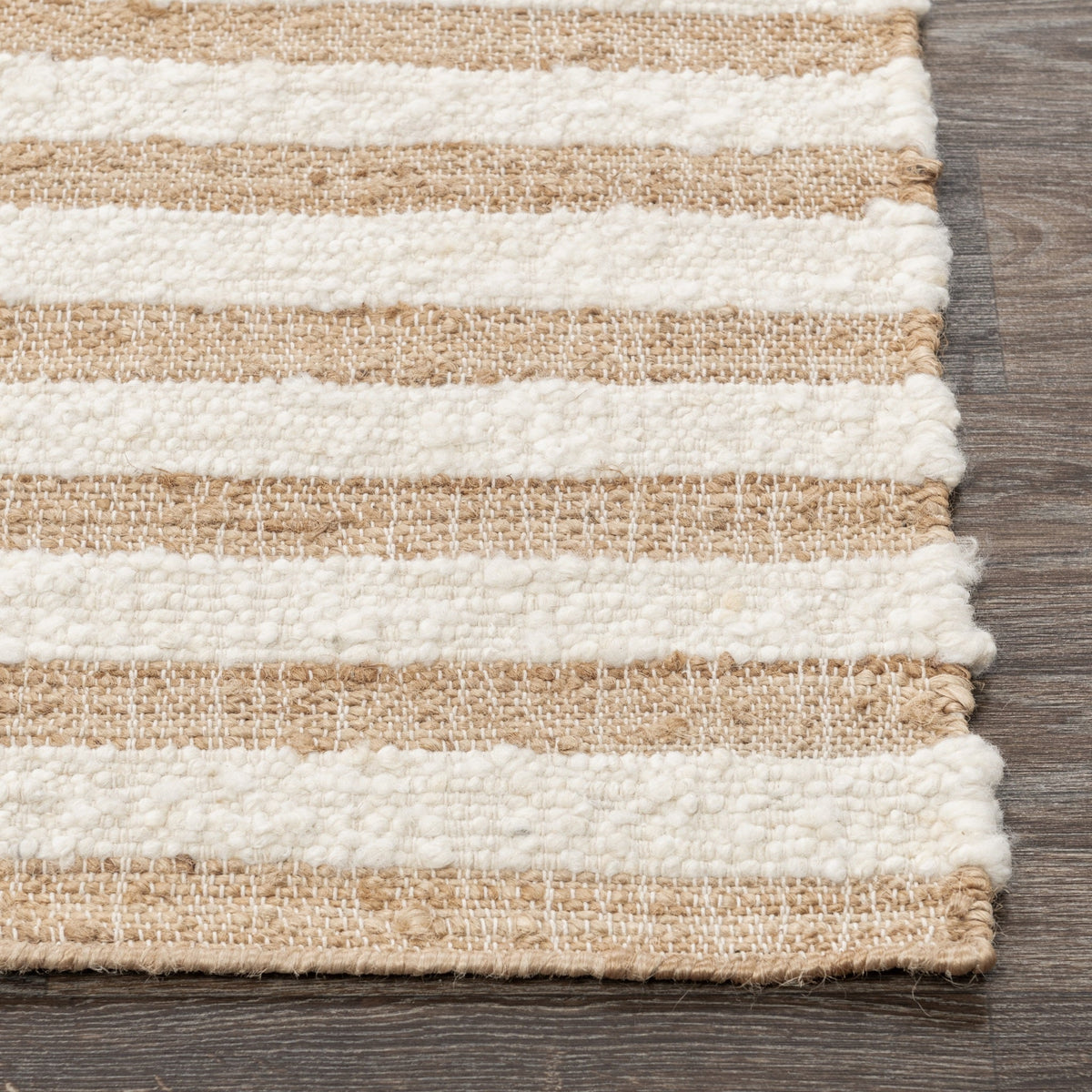 Rhodes Stripe Natural/Ivory Rug by Classic Home