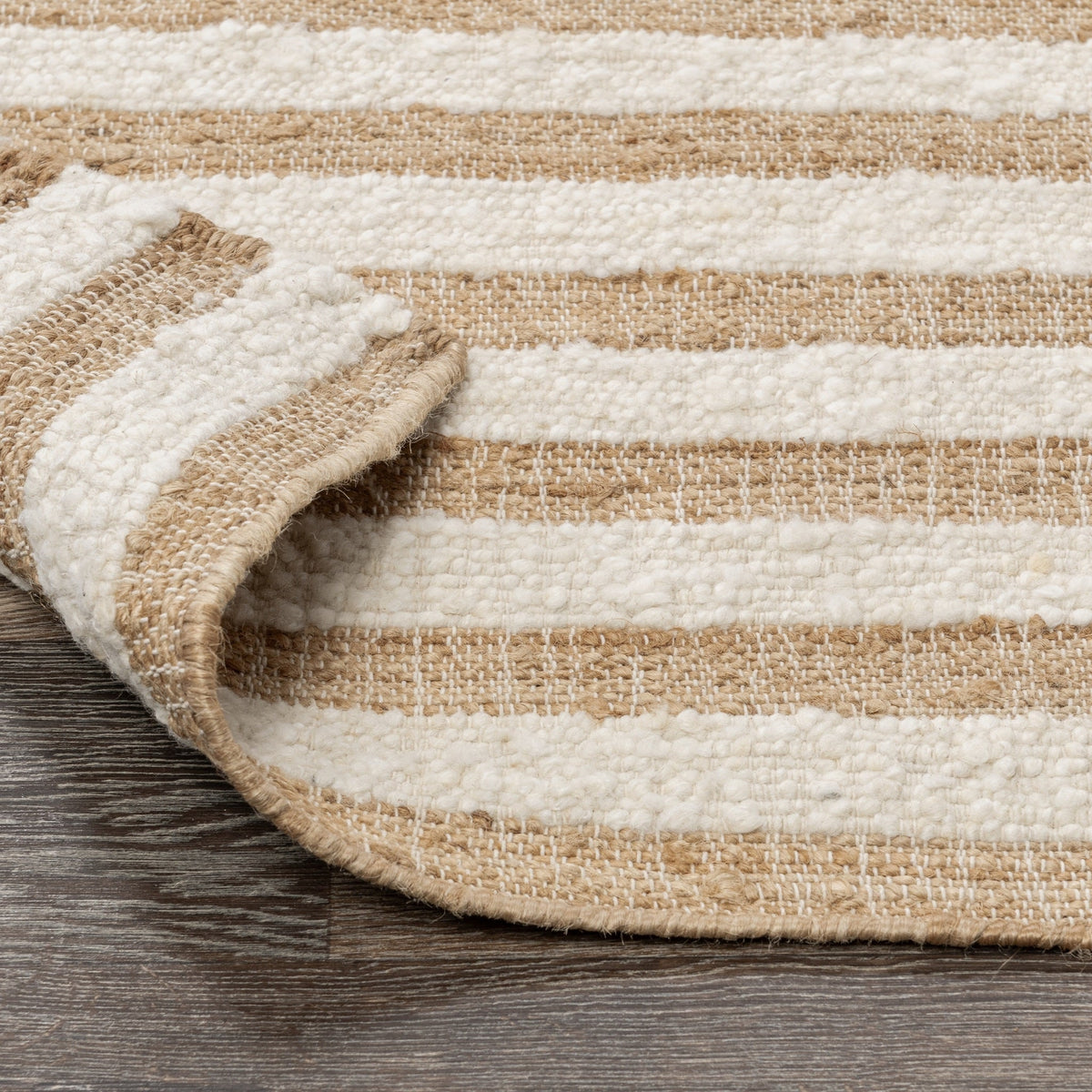 Rhodes Stripe Natural/Ivory Rug by Classic Home