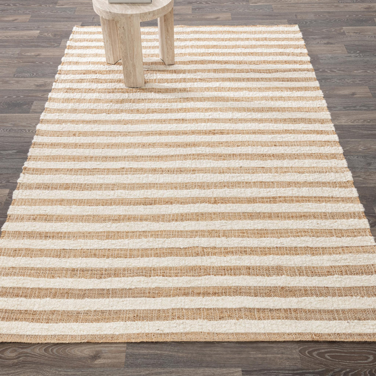 Rhodes Stripe Natural/Ivory Rug by Classic Home
