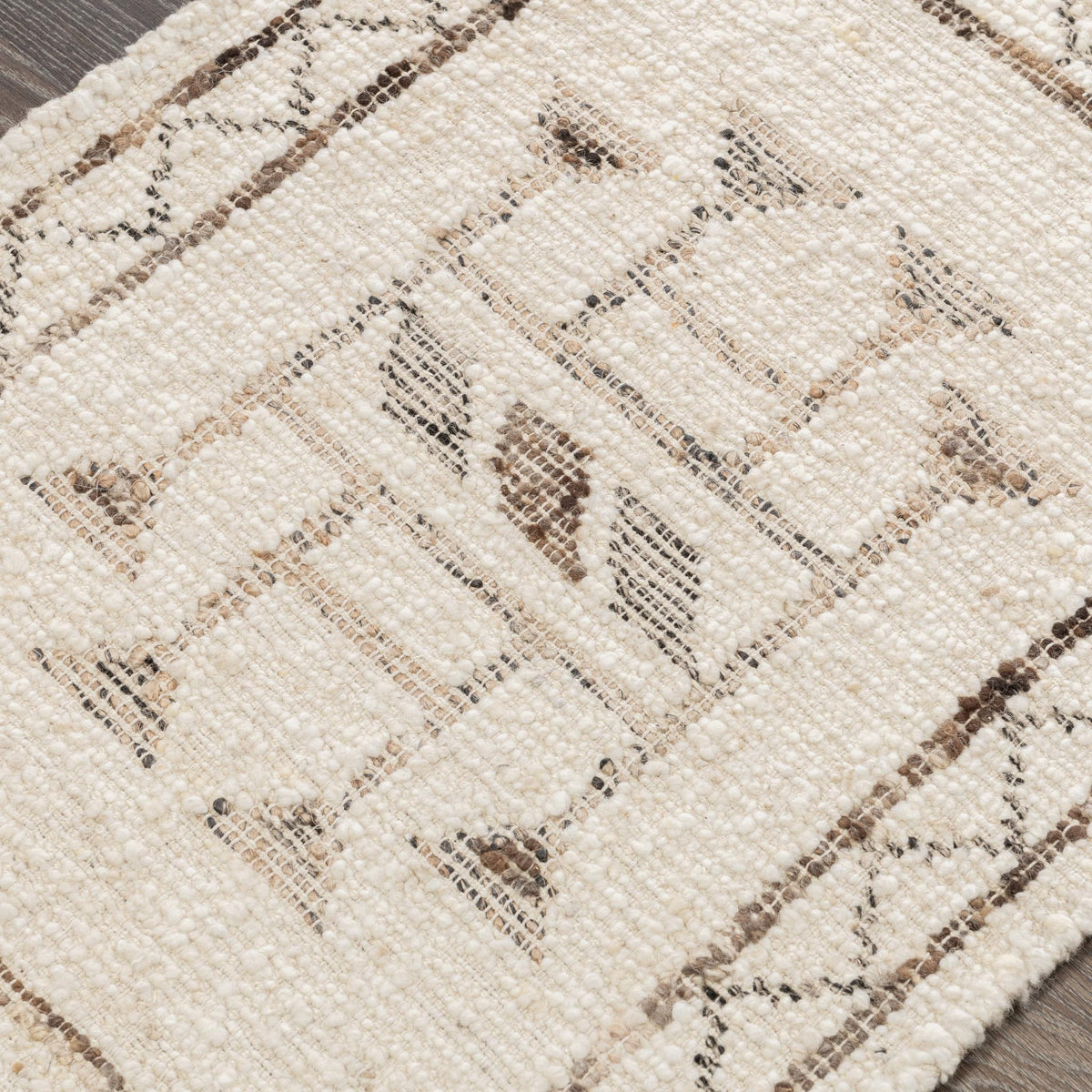 Gazi Ivory/Brown Multi Rug by Classic Home