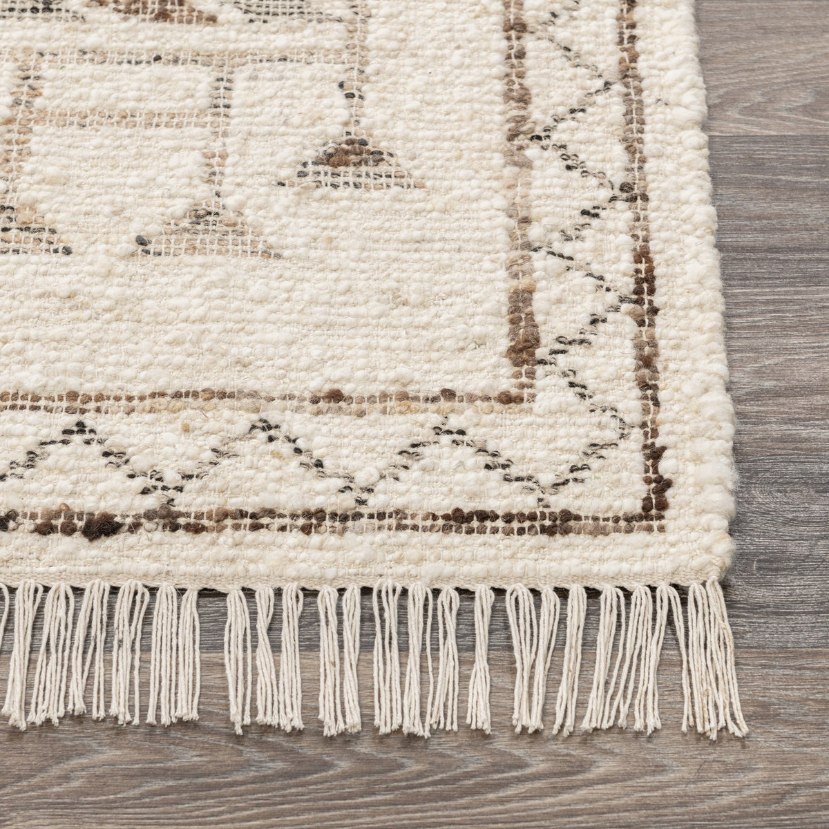 Gazi Ivory/Brown Multi Rug by Classic Home