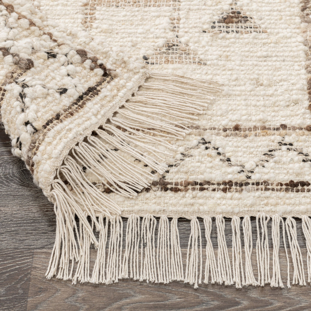 Gazi Ivory/Brown Multi Rug by Classic Home
