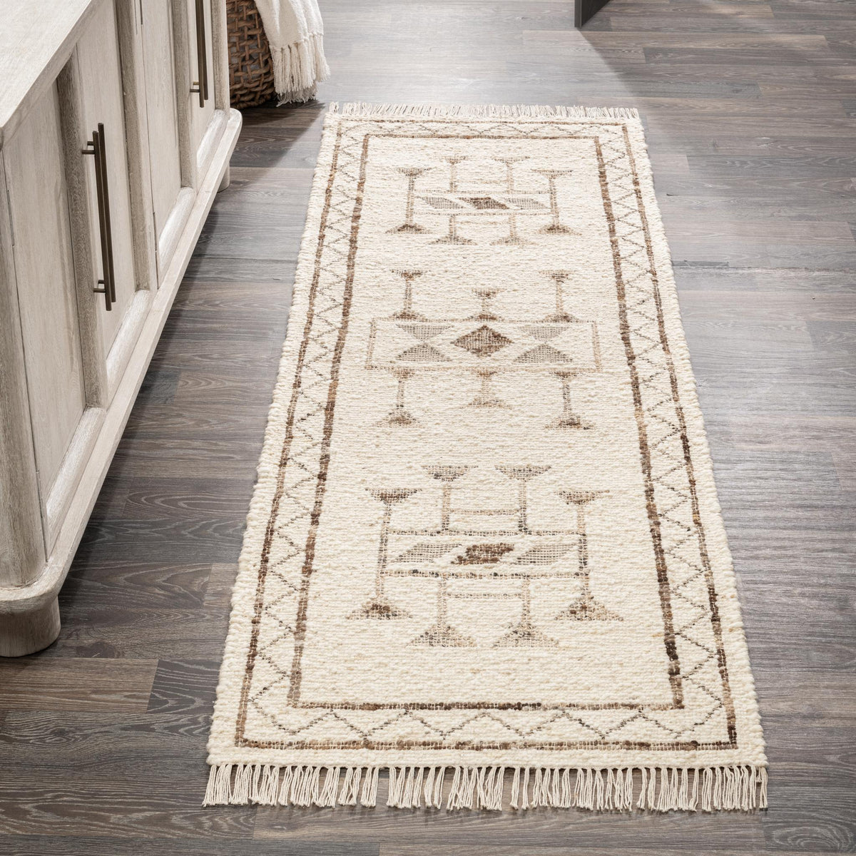 Gazi Ivory/Brown Multi Rug by Classic Home