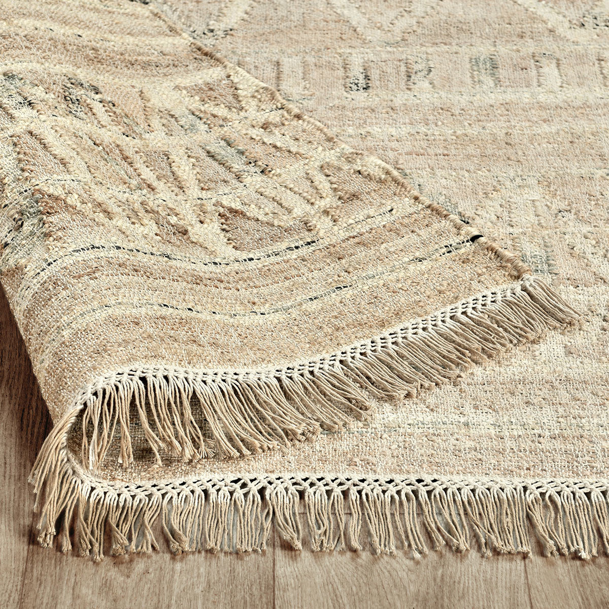 Kingston Distressed Natural Rug by Classic Home