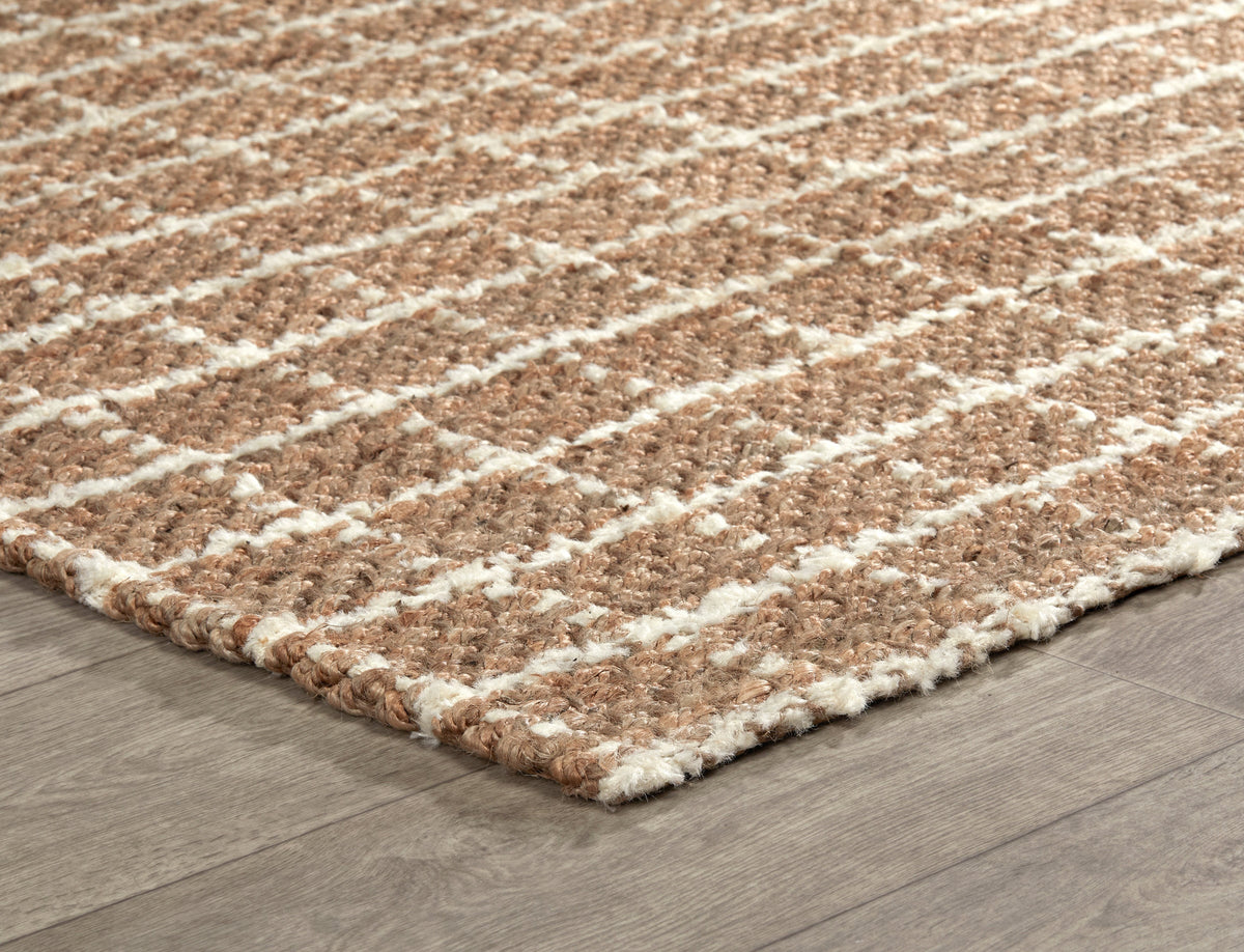 Windowpane Chenille Natural/Ivory Rug by Classic Home