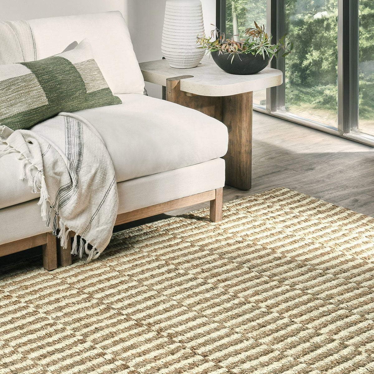 Monterey Jute Ivory/Natural Rug by Classic Home