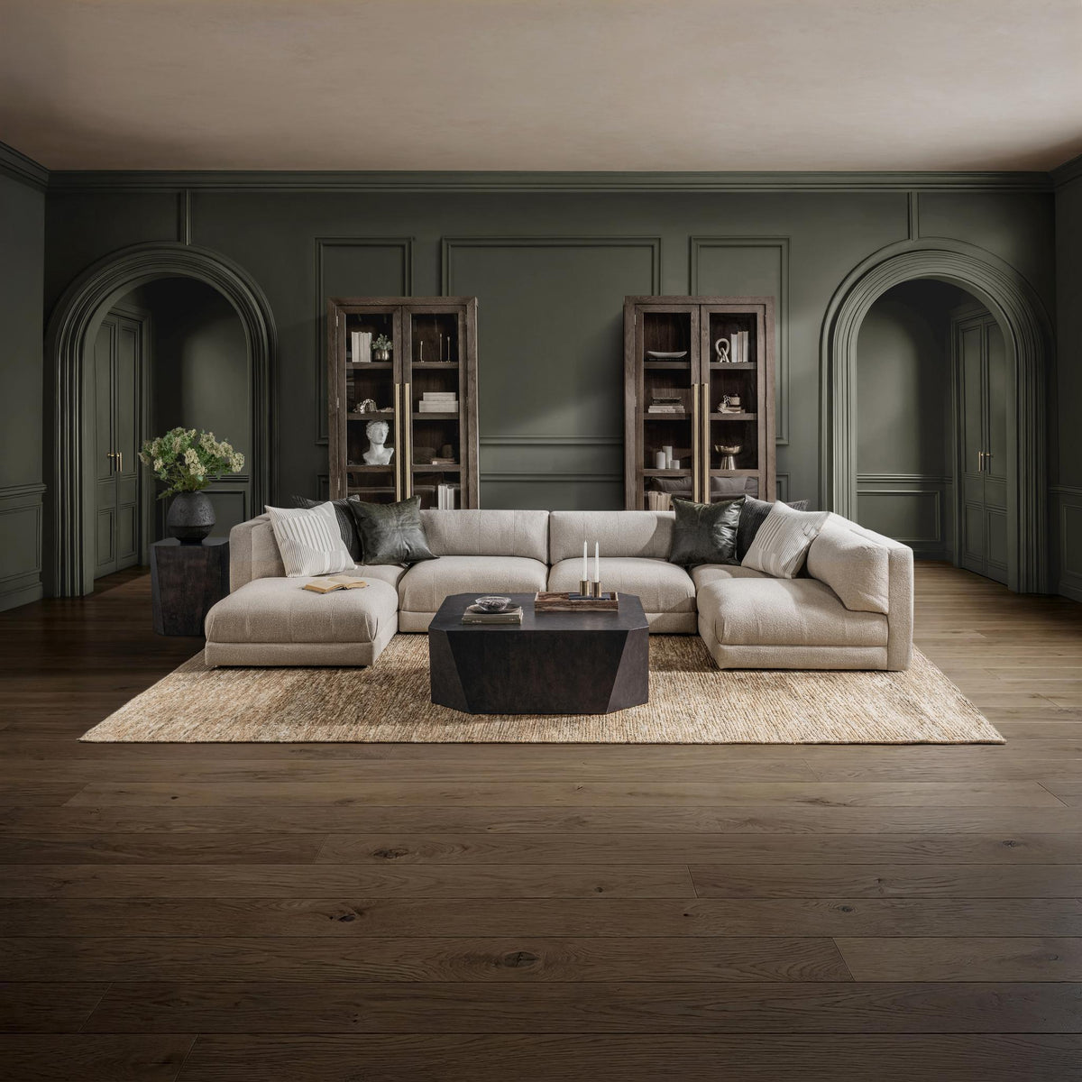 Hayward Soumak Jute Natural/Green Rug