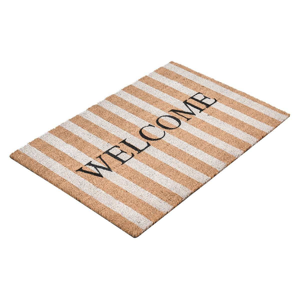 Striped Doormat 24x57 - Navy with Natural