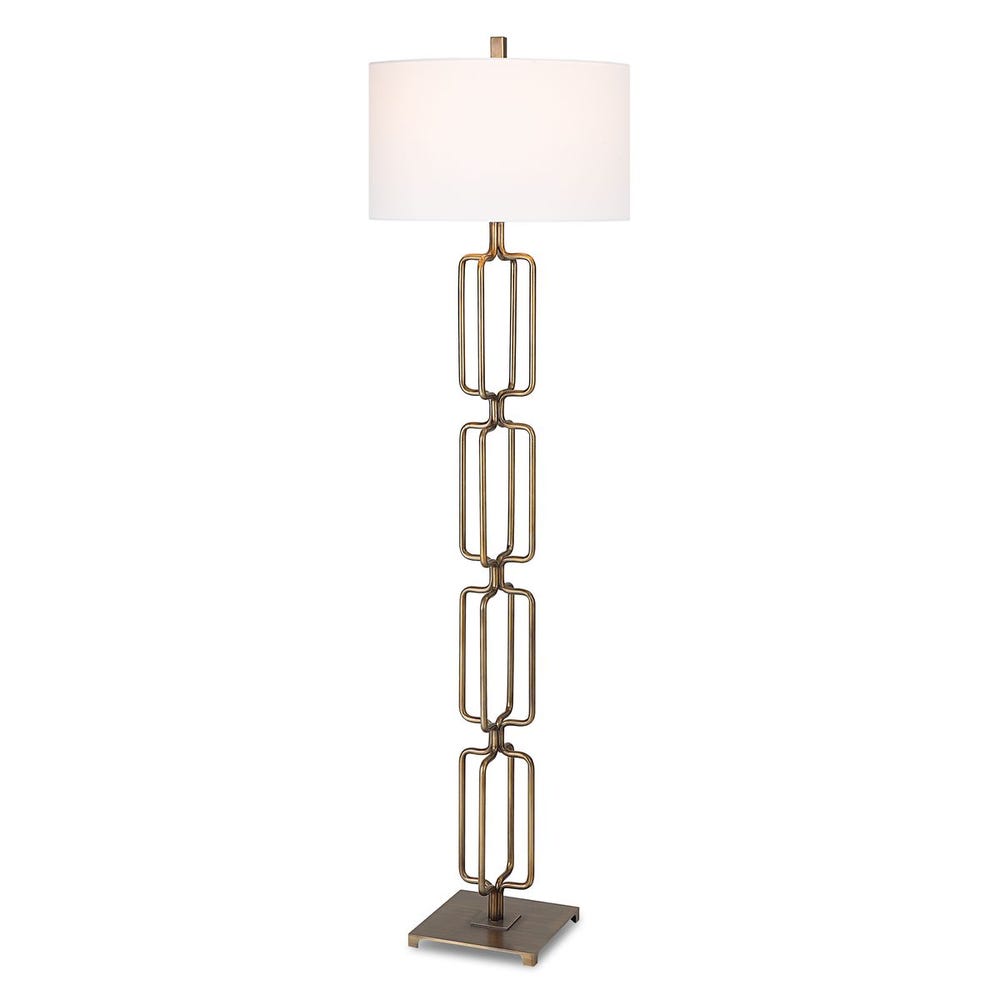 Uttermost Link Brushed Gold Floor Lamp