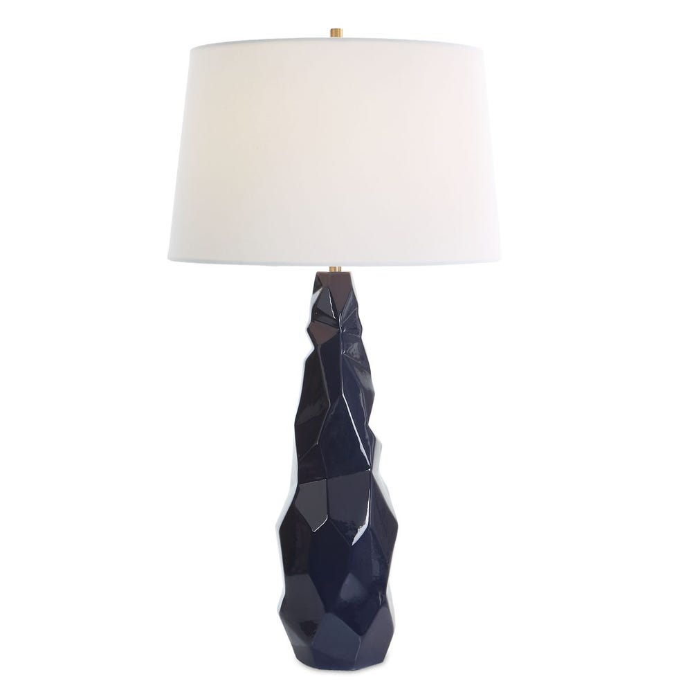 Uttermost Kavos Geometric Blue Table Lamp